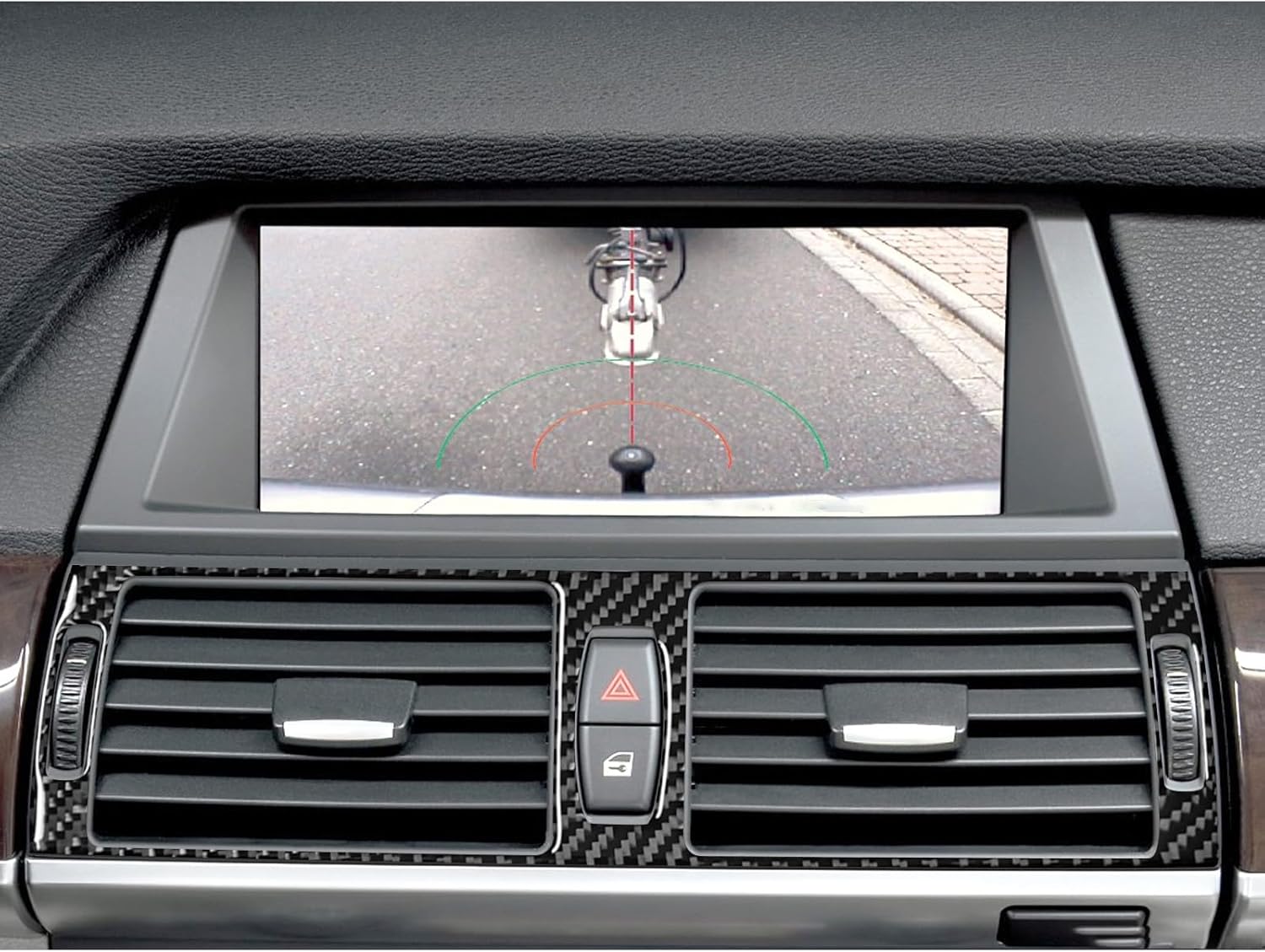 YDSSTORE Carbon Fiber Center Console Air Conditioning Outlet Vent Cover Frame Trim for BMW X5 E70 X6 E71 (2008-2013) – 1pc Black | Premium Interior Accessories-autoydsstore