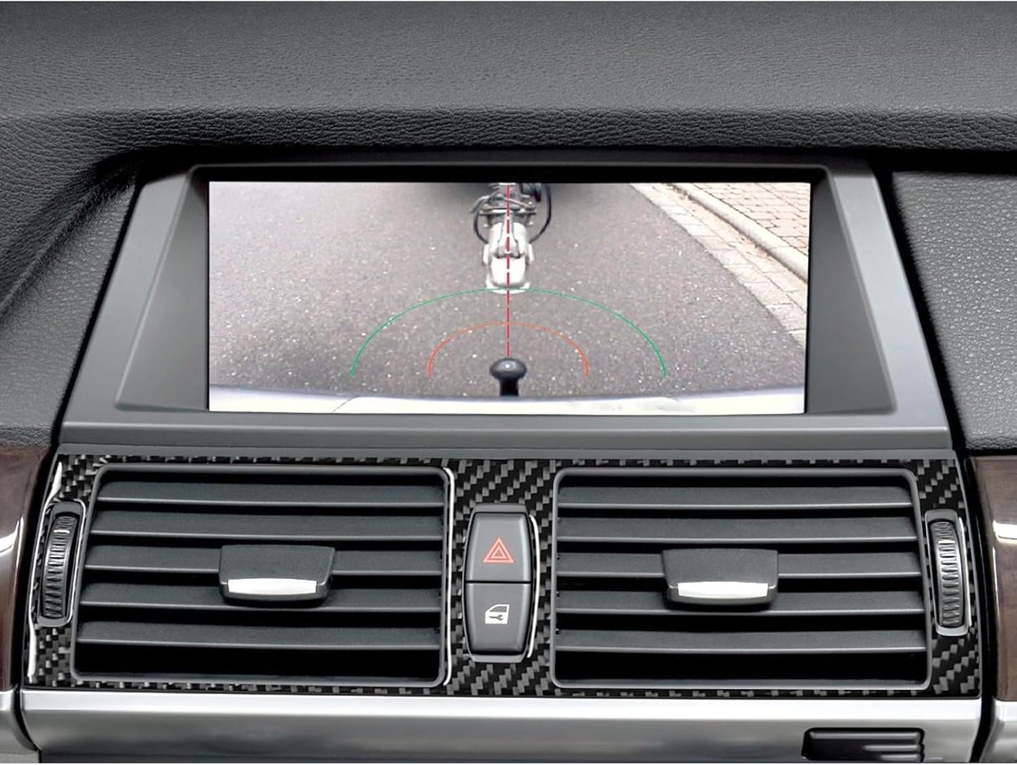 YDSSTORE Carbon Fiber Center Console Air Conditioning Outlet Vent Cover Frame Trim for BMW X5 E70 X6 E71 (2008-2013) – 1pc Black | Premium Interior Accessories-autoydsstore