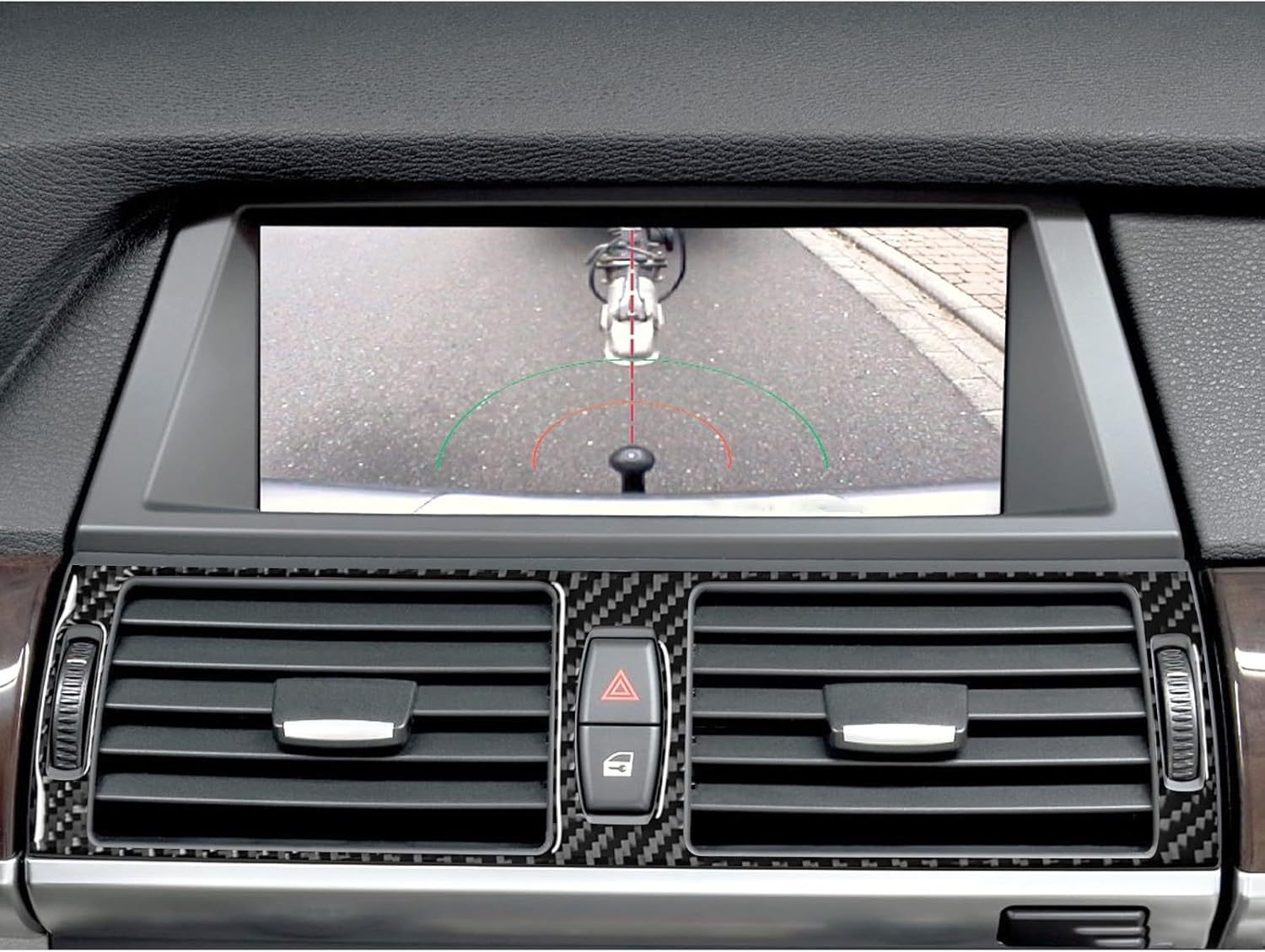 YDSSTORE Carbon Fiber Center Console Air Conditioning Outlet Vent Cover Frame Trim for BMW X5 E70 X6 E71 (2008-2013) – 1pc Black | Premium Interior Accessories-autoydsstore