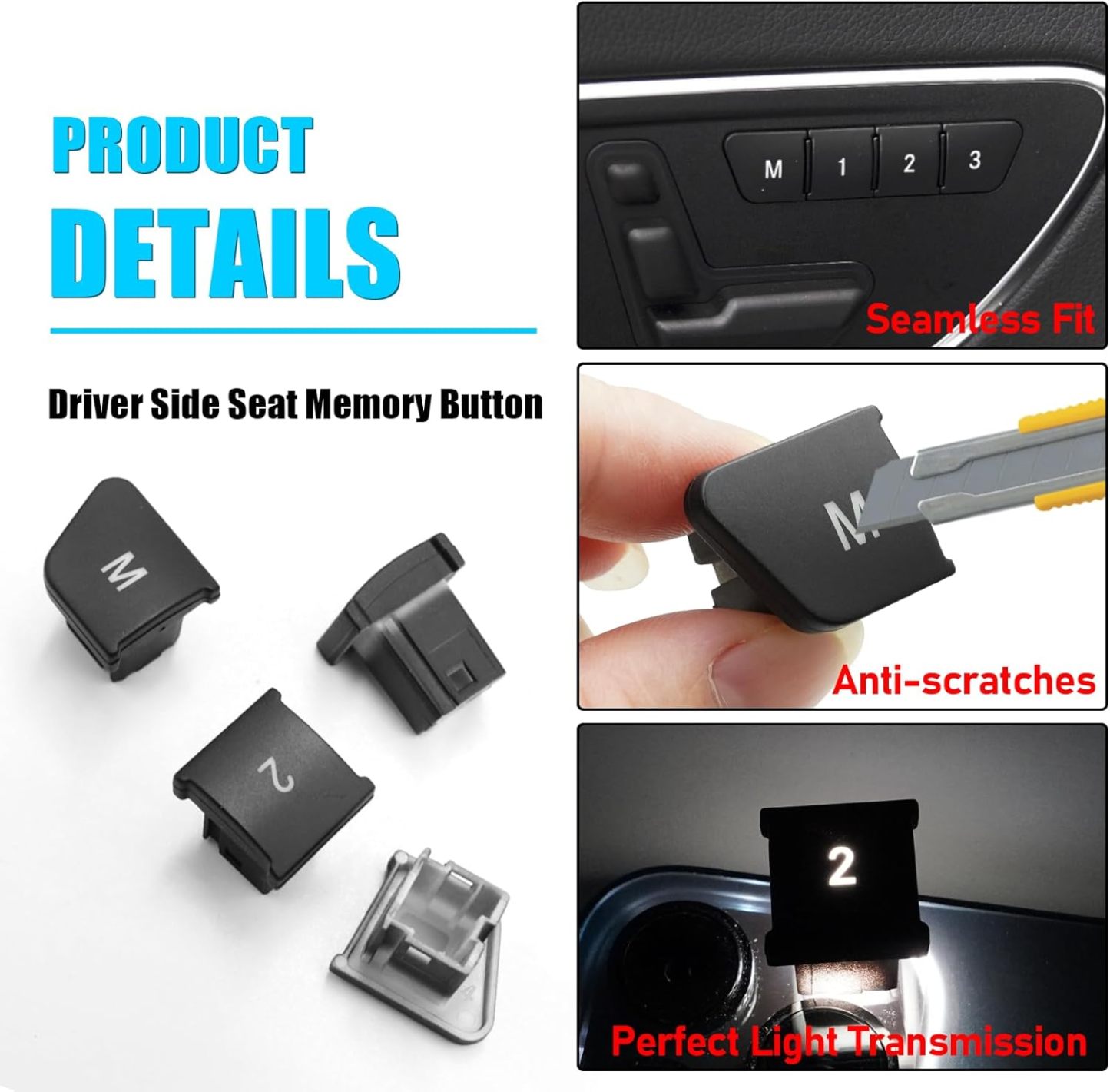 Seat Memory Button Replacement For Mercedes Benz C E ML CLA GLK GL CLS GLA GLE GLS (Left) | YDSSTORE