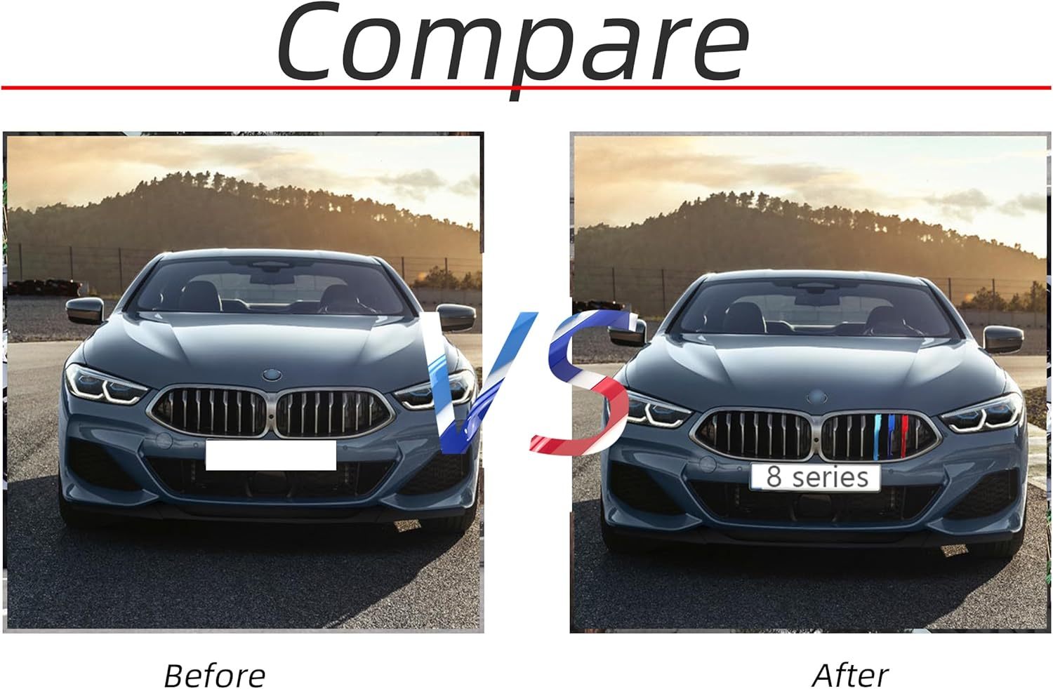 YDSSTORE Grille color stripes accessories 2020-2024 G14 G15 G16 8 Series 840I 850i 8-Beam