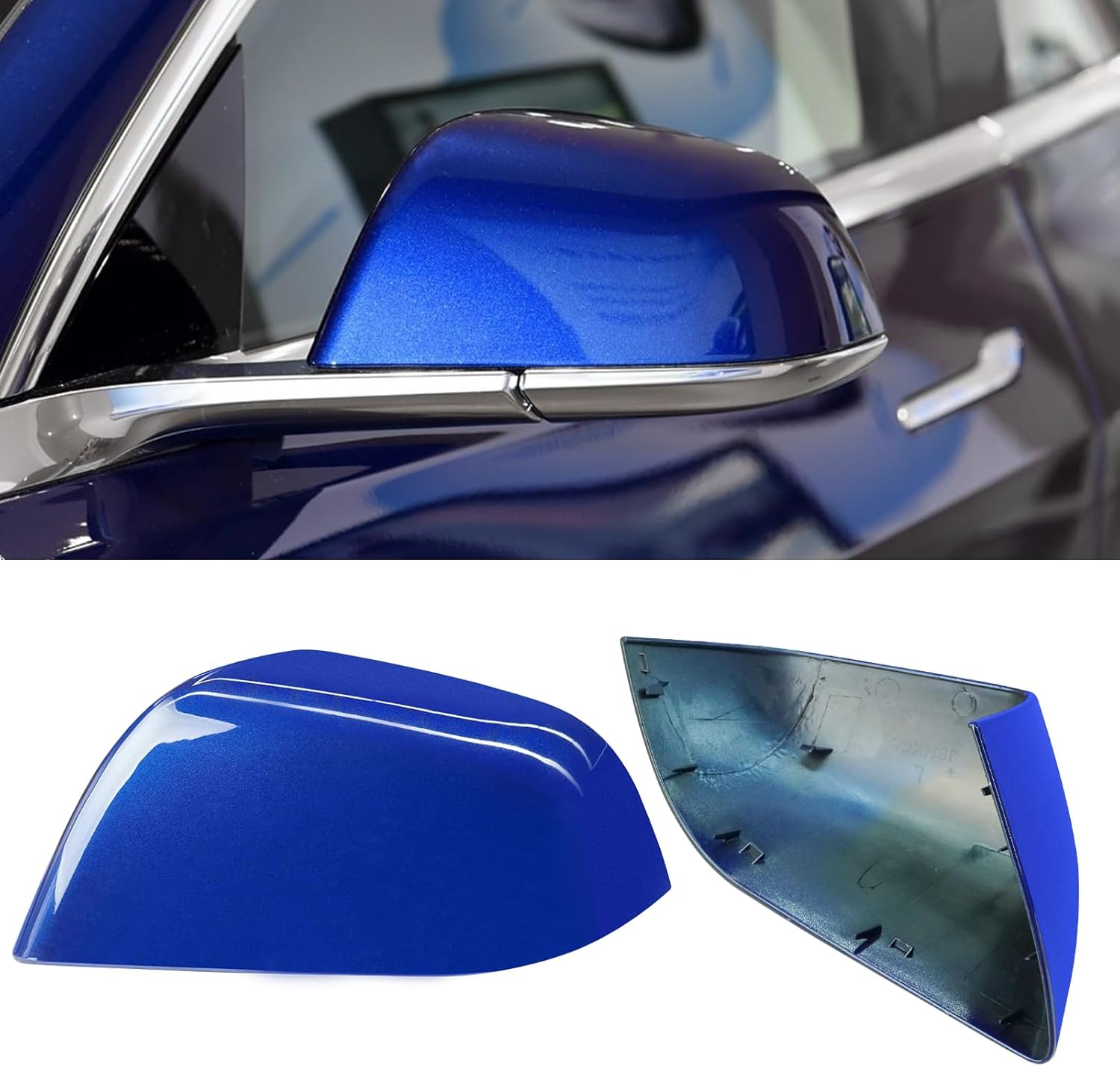 YDSSTORE Compatible with Tesla Model 3 Side Mirror Cover Replacement 2017 2018 2019 2020 2021 2022 2023 2024. Driver Side Rear View Mirror Cover. Door Mirror Cover Caps for Model 3 Accessories(Blue)-autoydsstore