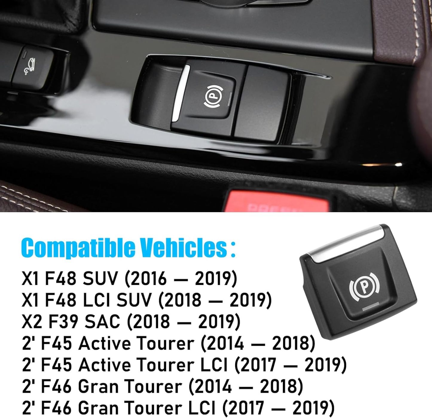 For BMW X1 X2 2 Electronic Parking Button P Button Cover Replacement | YDSSTORE