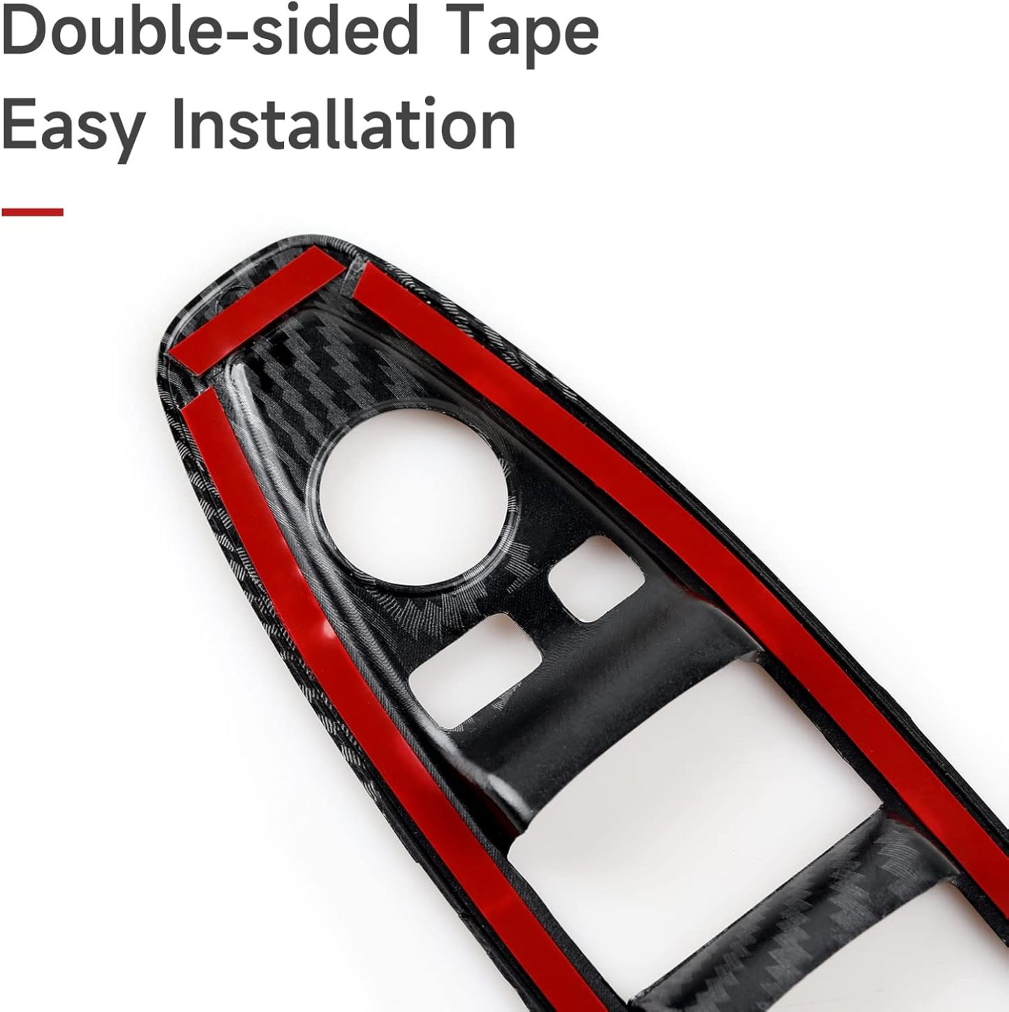 Car Window Lift Switch Cover Trim – Carbon Fiber ABS Sticker Decal for BMW 3 Series F30 F31 F34 3GT F32 F33 F36 Interior Accessories-autoydsstore