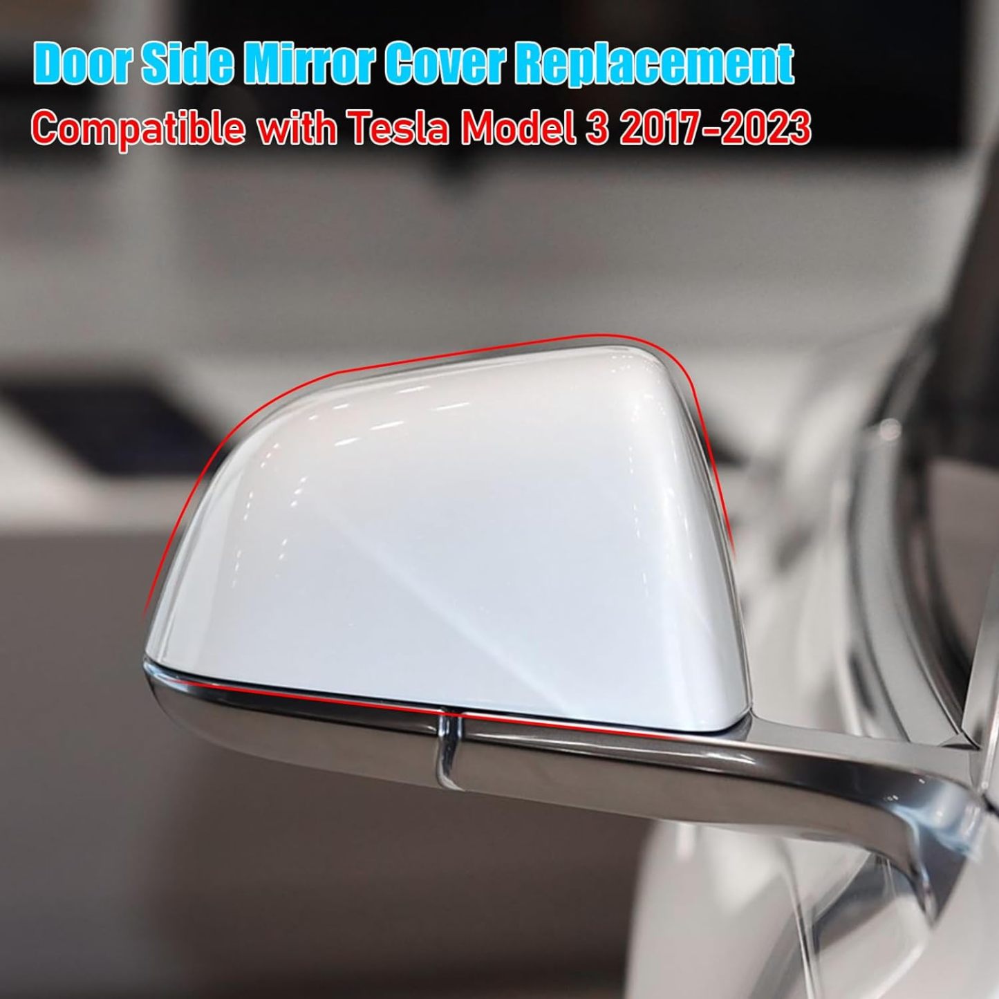 YDSSTORE Compatible with Tesla Model 3 Side Mirror Cover Replacement 2017 2018 2019 2020 2021 2022 2023. Passenger Side Rear View Mirror Cover. Door Wing Mirror Cover Caps for Model 3 Accessories(White)-autoydsstore