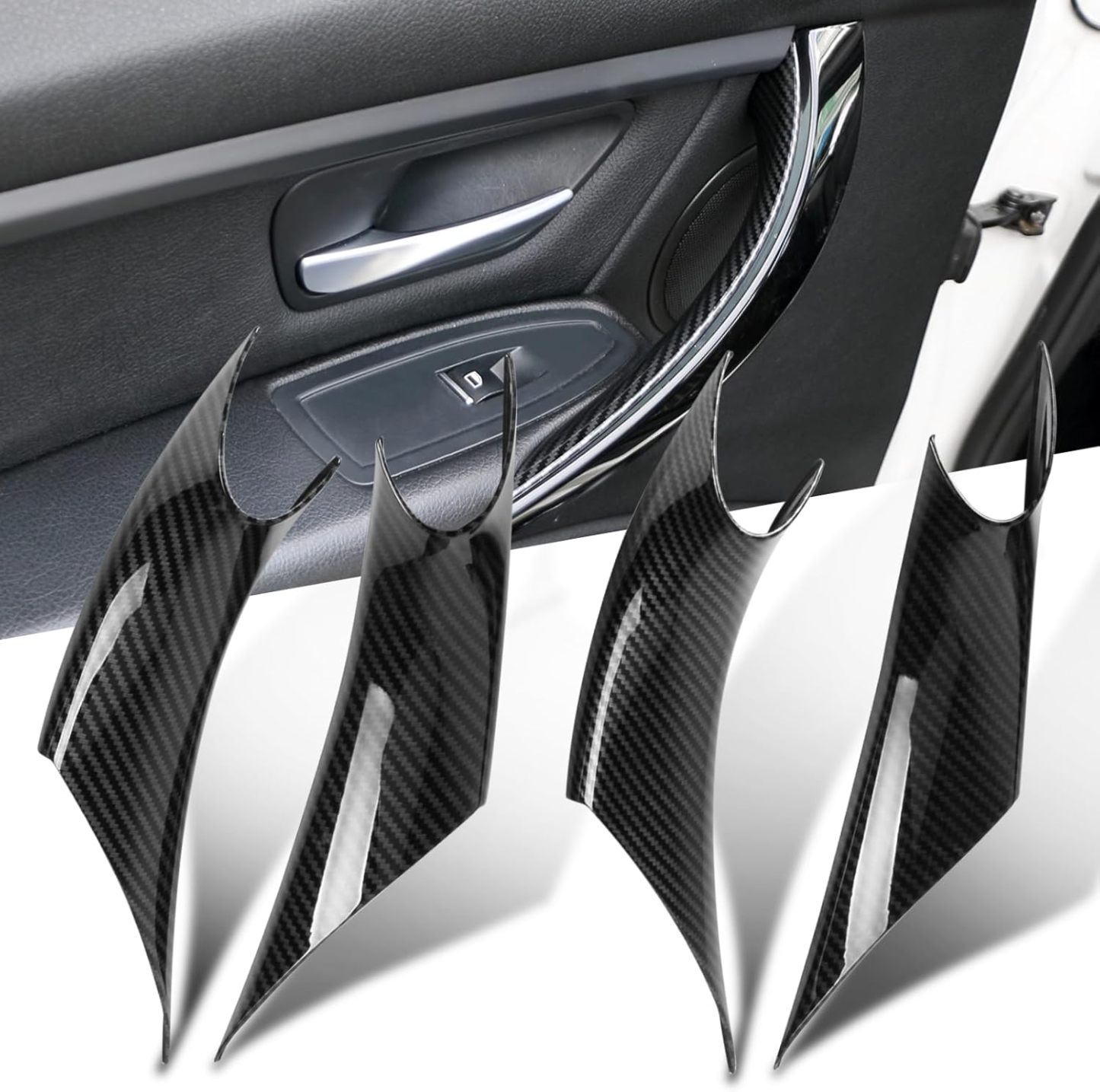 BMW Carbon Fiber Pattern Door Handle Covers.4PCS|YDSSTORE-autoydsstore