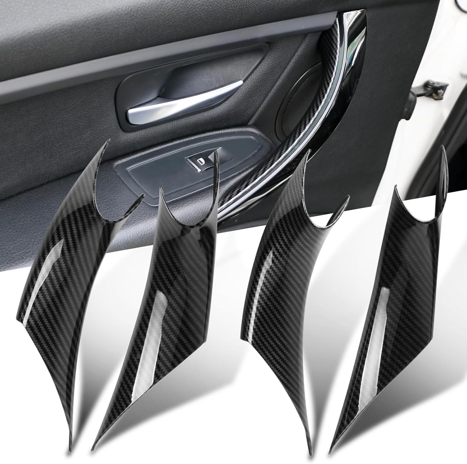 BMW Carbon Fiber Pattern Door Handle Covers.4PCS|YDSSTORE-autoydsstore
