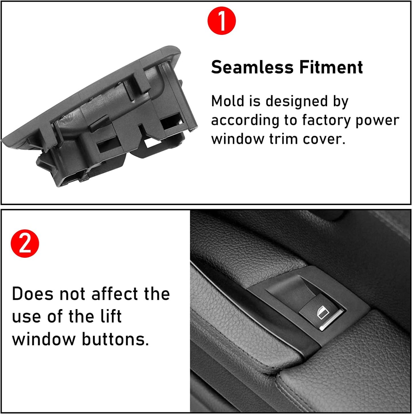 Upgraded For BMW 5 Series F10/F11 Window Switch Covers | Right | YDSSTORE