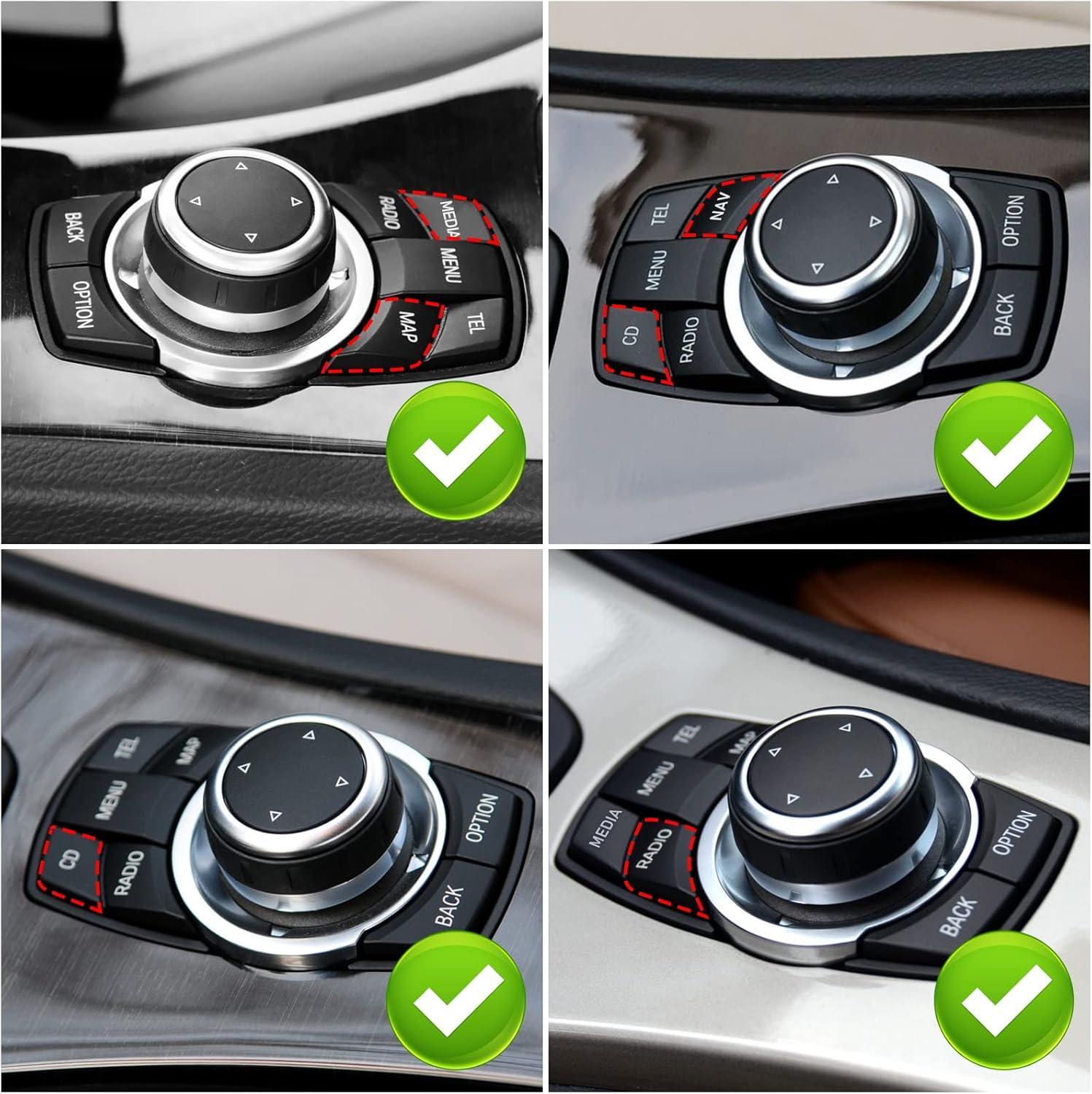 BMW iDrive Multimedia Control Button Replacement Kit (7PCS Set) – Compatible with BMW 1 Series E81 E82 E88. 3 Series E90 E92 E93. 5 Series E60 E61. 6 Series E63 E64. X1 E84. X5 E70. X6 E71-autoydsstore