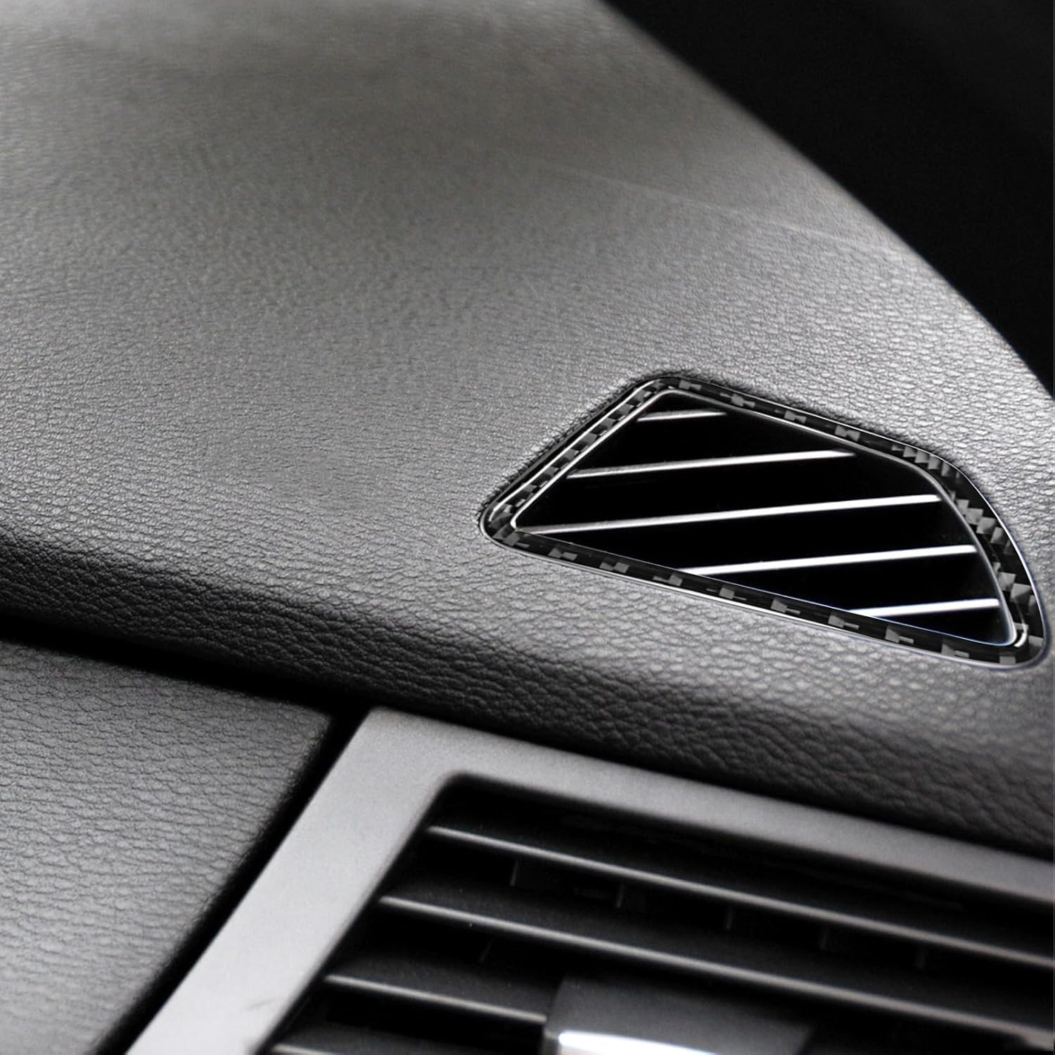 YDSSTORE Carbon Fiber Center Console Dashboard Air Outlet Vent Cover Frame Trim Interior Accessories for BMW X5 E70 X6 E71 (2008-2013) – 2pc Black | Premium Upgrade-autoydsstore