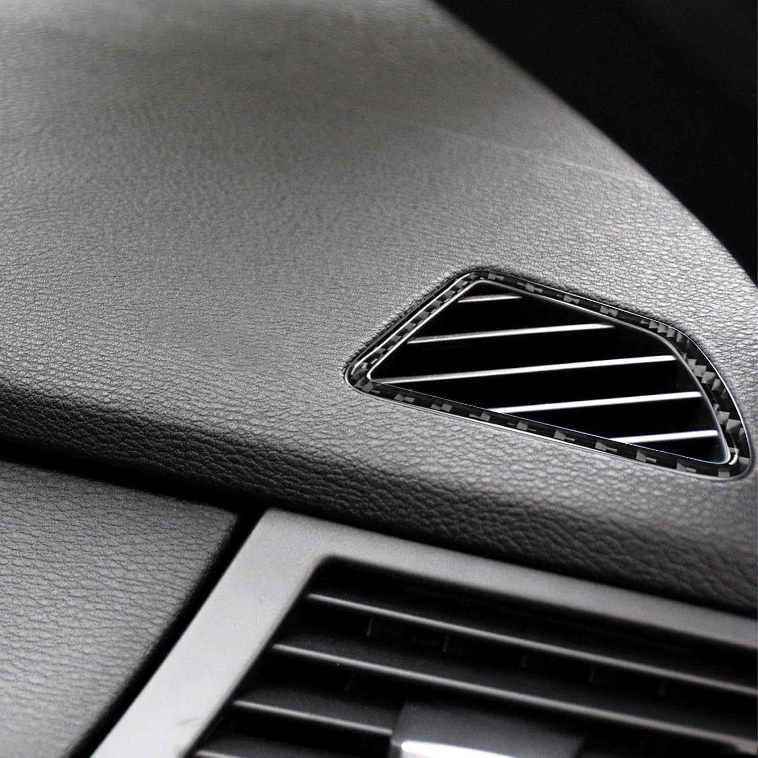 YDSSTORE Carbon Fiber Center Console Dashboard Air Outlet Vent Cover Frame Trim Interior Accessories for BMW X5 E70 X6 E71 (2008-2013) – 2pc Black | Premium Upgrade-autoydsstore