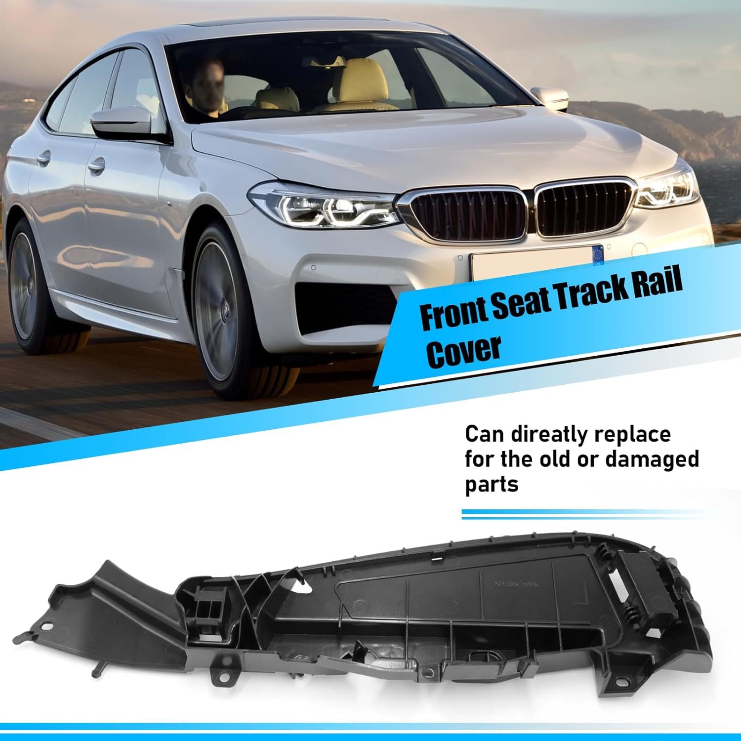 For BMW Front Seat Track Rail Cover | 5 . 6 . 7 . X5. X6 |EOM NO. 52107317458 | YDSSTORE