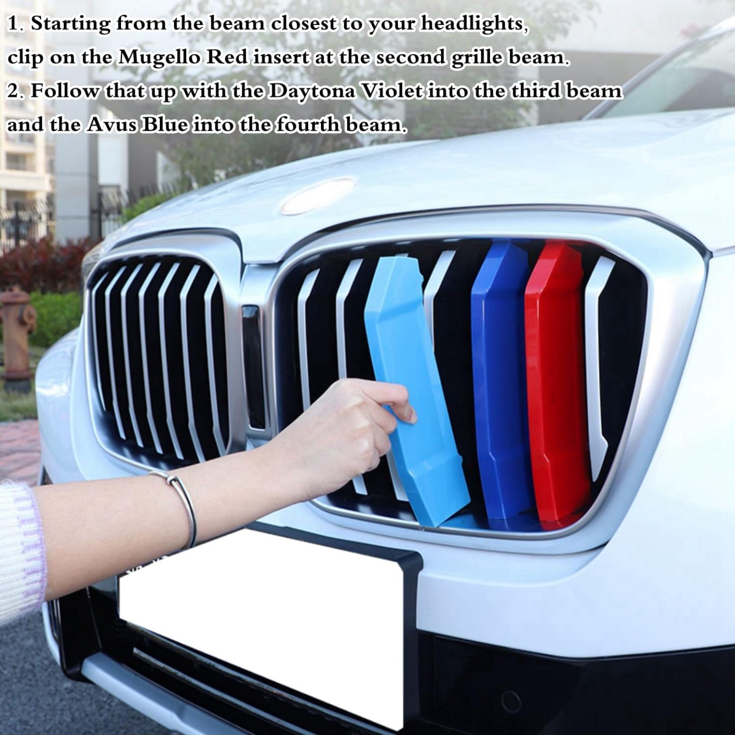 YDSSTORE M-Colored Grille Insert Trim for BMW X3 (2022-2023) | Compatible with Standard Kidney Grille (Not for 2022 X3 M40i)-autoydsstore