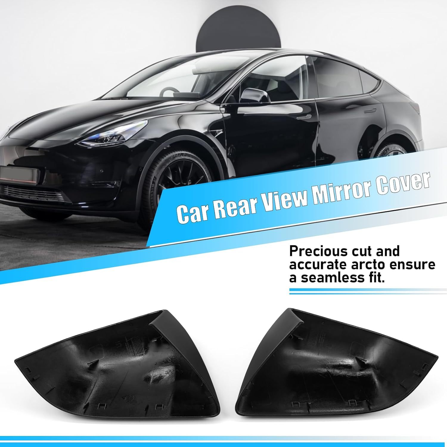 Tesla Model Y Mirror Covers (2020-2024)Black.Driver & Passenger Side|YDSSTORE