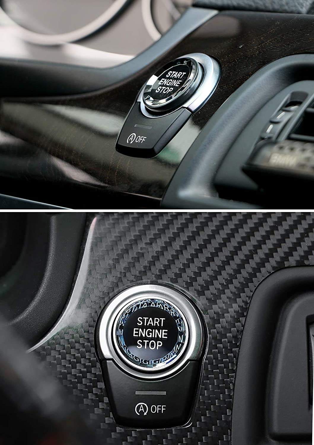 For BMW F-Chassis Crystal Start Stop Button Covers | YDSSTORE