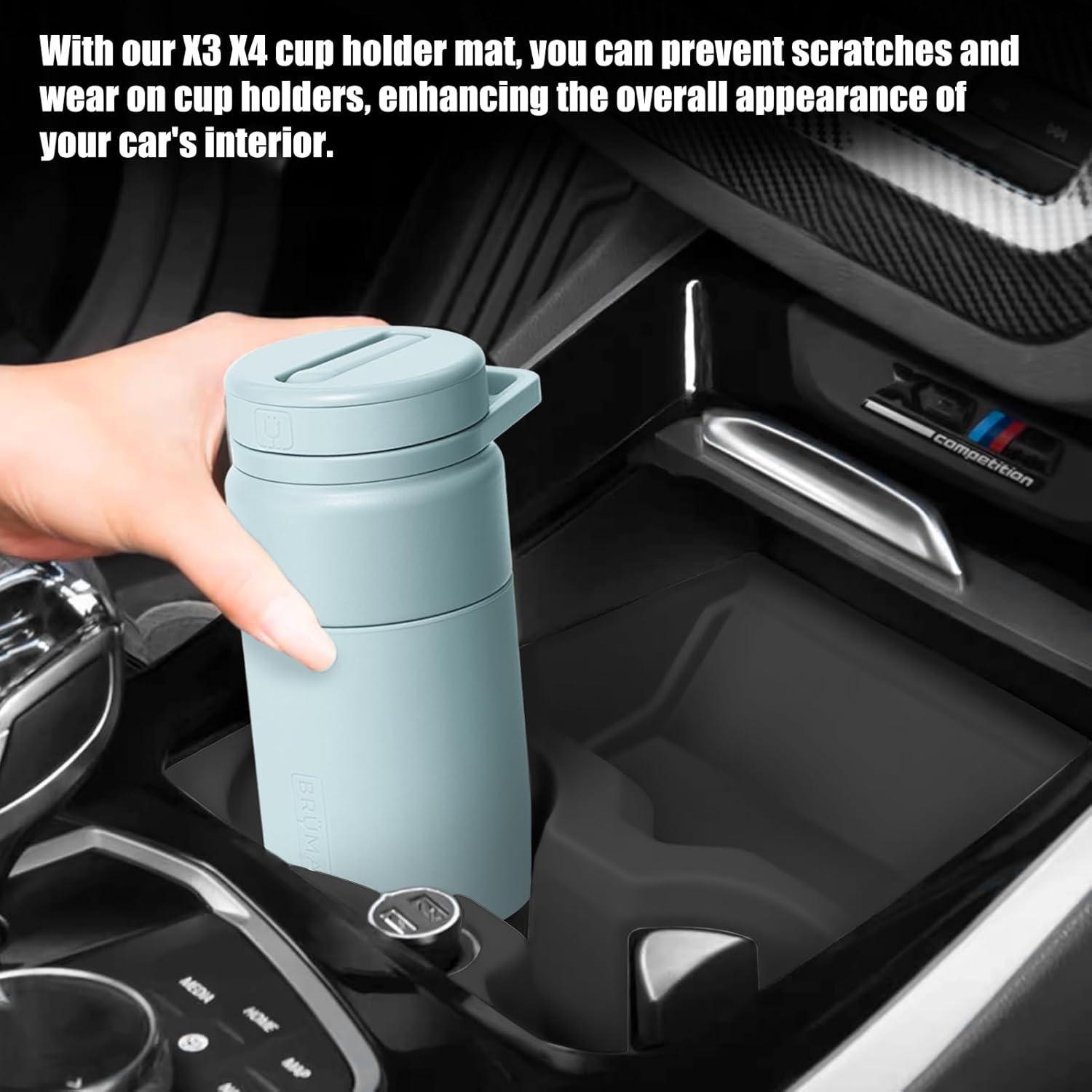 Silicone Anti-Slip Cup Holder Insert & Storage Tray Mat for BMW X3 G01 (2017-2024) & X4 G02 (2018-2024) – Custom Fit. Dust-Proof. Easy to Clean-autoydsstore