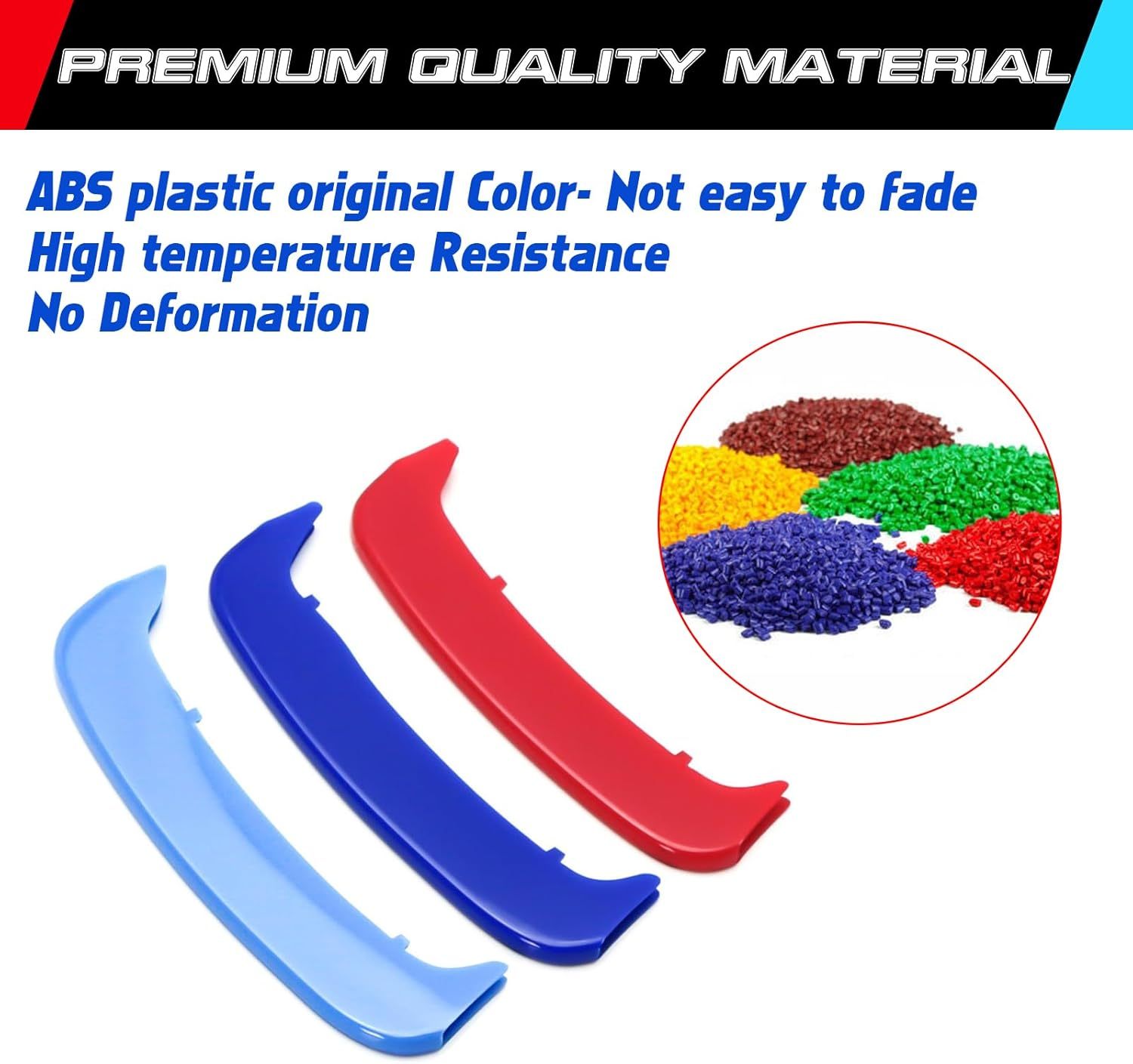 YDSSTORE M Sporty Grille Insert Trim Clips for BMW 3 Series E46 (2000-2005) | Compatible with 10 & 11-Beam Front Kidney Grilles | Easy Clip-on Installation-autoydsstore