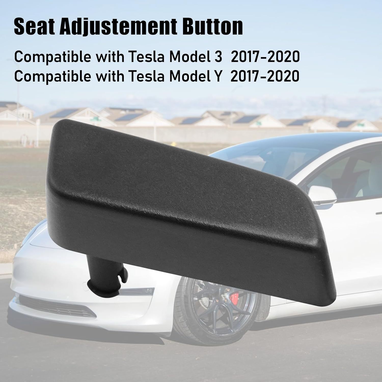 YDSSTORE Compatible with Tesla Model 3/Y Seat Adjustement Button 2017 2018 2019 2020. Front Driver Side Seat Back Forward Button Cover for Tesla Model 3 Model Y. Seat Adjuster Switch Button 1098841-00-E-autoydsstore