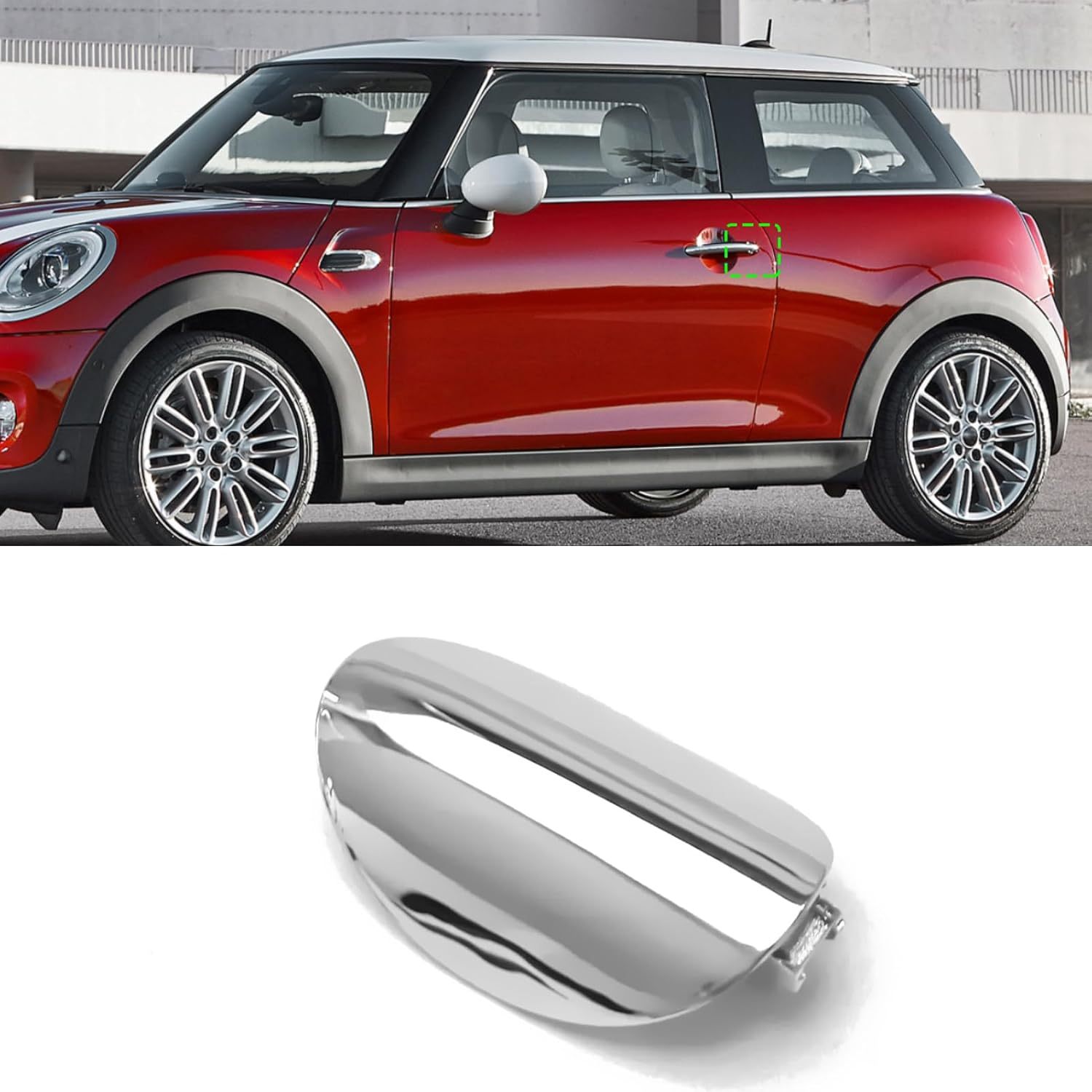 Mini Cooper F55/56 Door Lock Cover Cap for Driver Side Exterior Door Handle.Silver.1PC| YDSSTORE