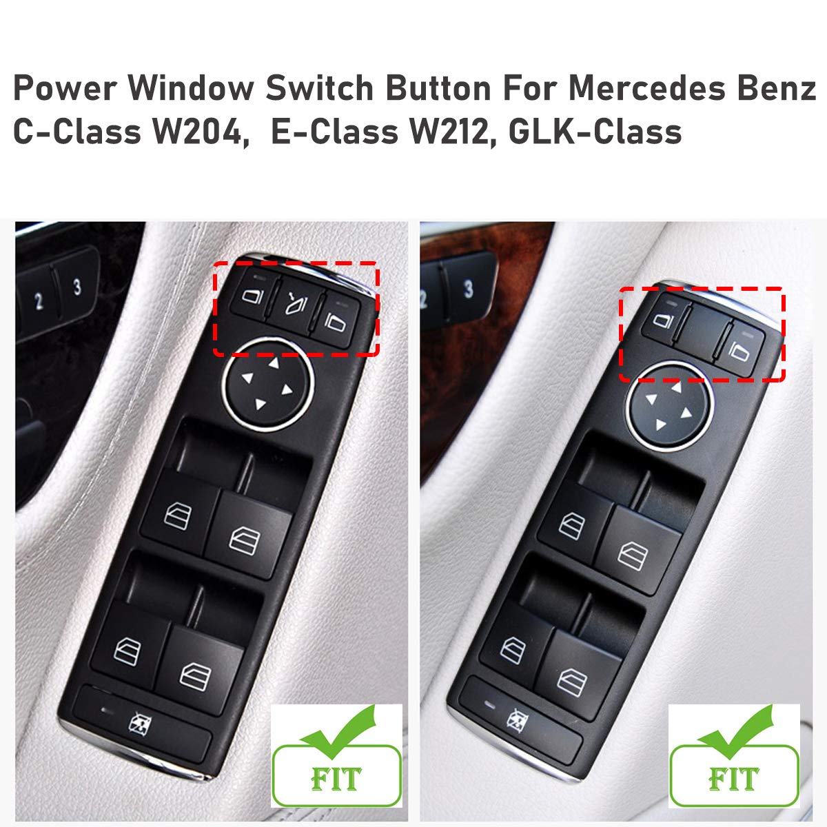 For Mercedes Benz Driver Window Switch Button Covers 2pcs  | YDSSTORE