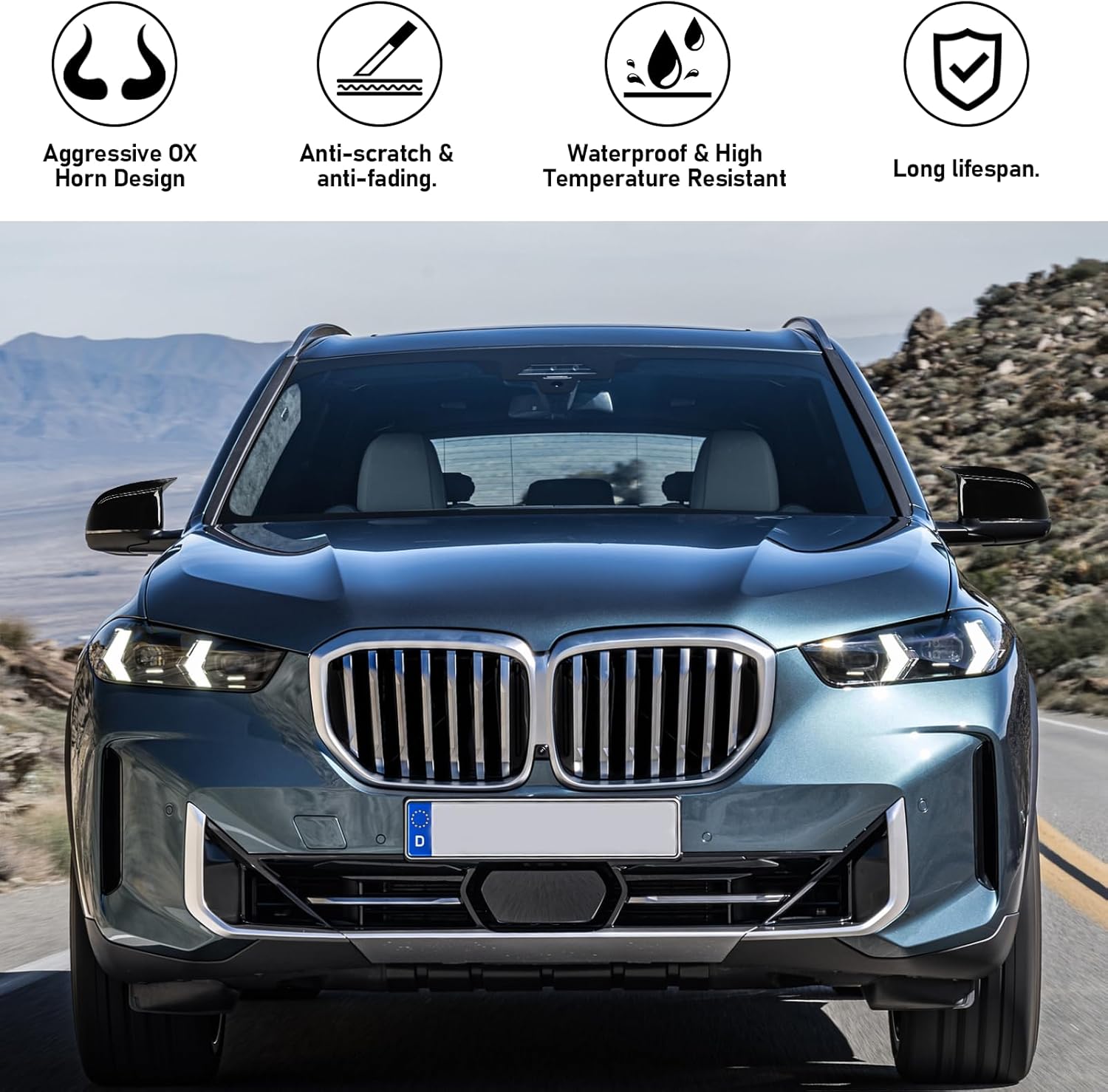 For BMW M Style Glossy Black Mirror Covers | X3 G01/X4 G02/X5 G05/X7 G07/X6 G06 | 2019-2024 | YDSSTORE-autoydsstore