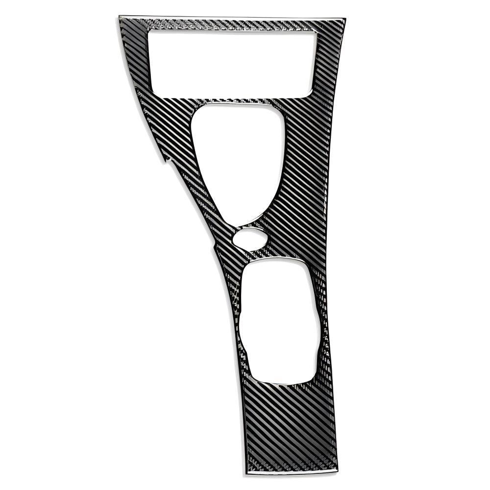 YDSSTORE  Real Premium Carbon Fiber Car Gear Shift Panel Cover Sticker Interior Console Trim Compatible with BMW M3 E92 2007 2008 2009 2010 2011 2012 2013 Accessories Black-autoydsstore