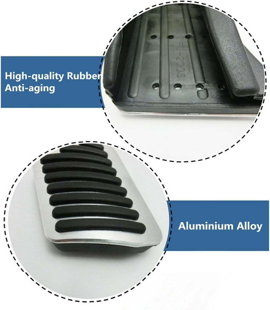 YDSSTORE  Compatible with BMW Pedal Covers. Anti-Slip No Drill Pedal Pads Compatible with BMW 3' E90 E91 E92 E93/5' F10 F11/6' F12 F13/7' F01 F02/X3 F25/X4 F26/X5 E70/X6 E71/Z4 E89-autoydsstore