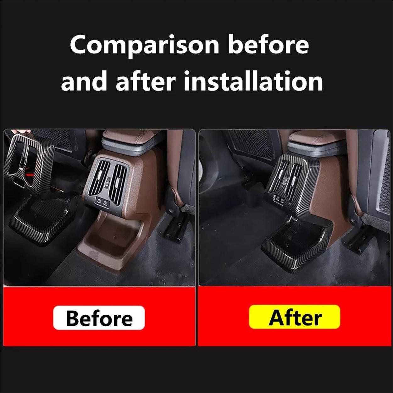 ABS Carbon Fiber  Rear Air Vent Anti-Kick Cover Trim for BMW X1 U11 2023-2024-autoydsstore