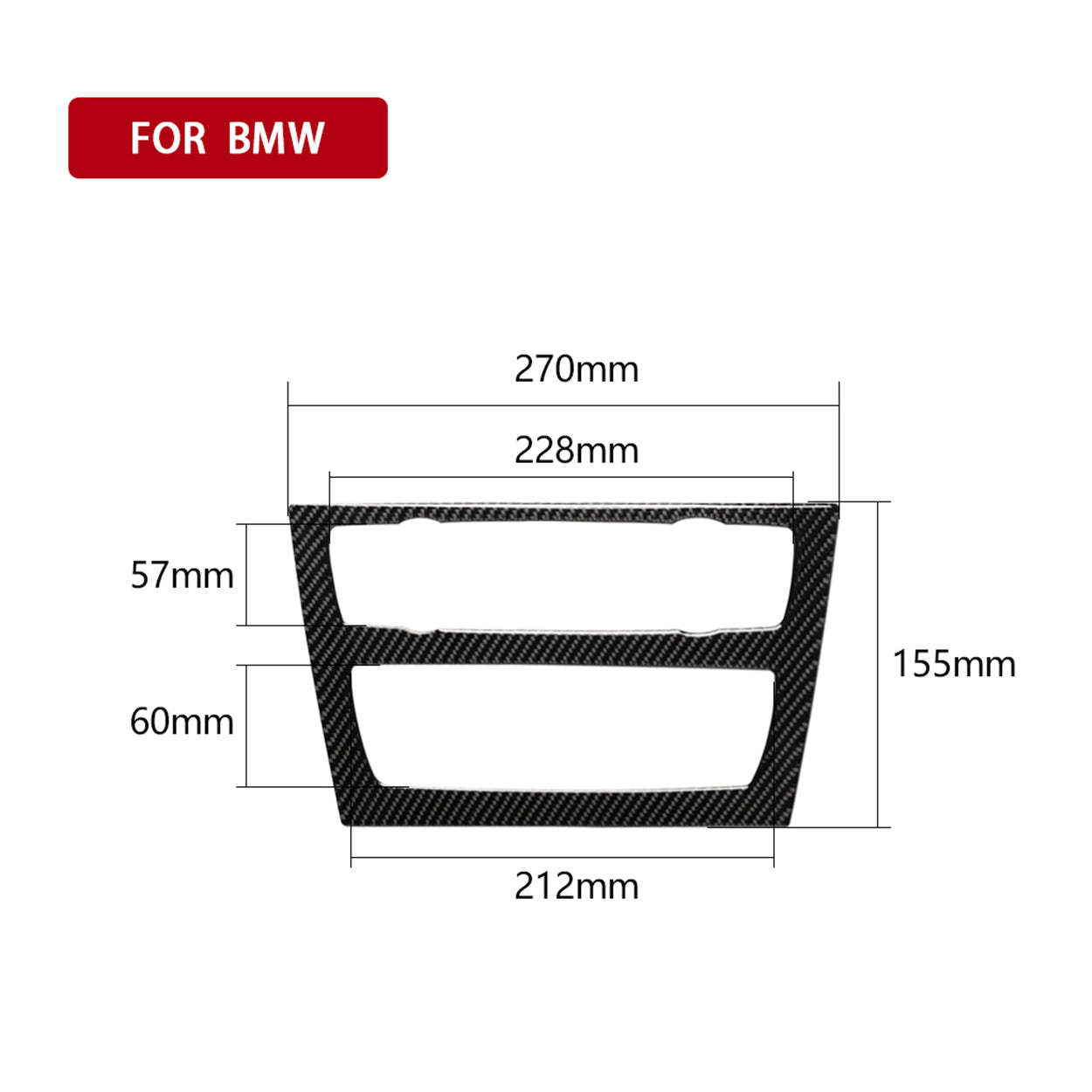 YDSSTORE Carbon Fiber  Center Console AC CD Panel Trim Decor Cover for BMW X1 E84 (2011-2015) | Premium Interior Trim-autoydsstore