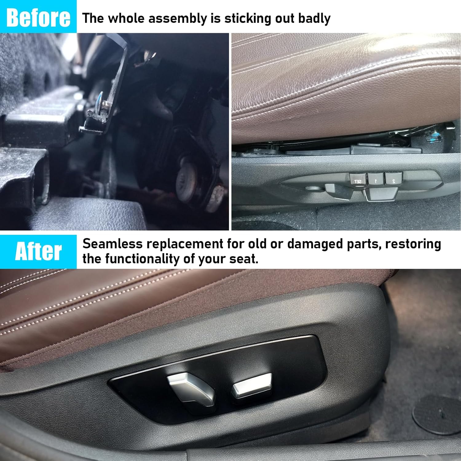 For BMW Front Seat Track Rail Cover | 5 . 6 . 7 . X5. X6 |EOM NO. 52107317458 | YDSSTORE