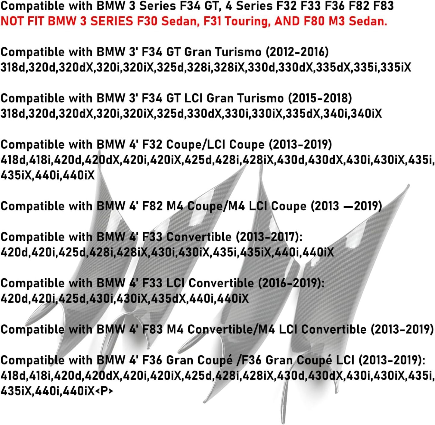 BMW Carbon Fiber Pattern Door Handle Covers.4PCS|YDSSTORE-autoydsstore