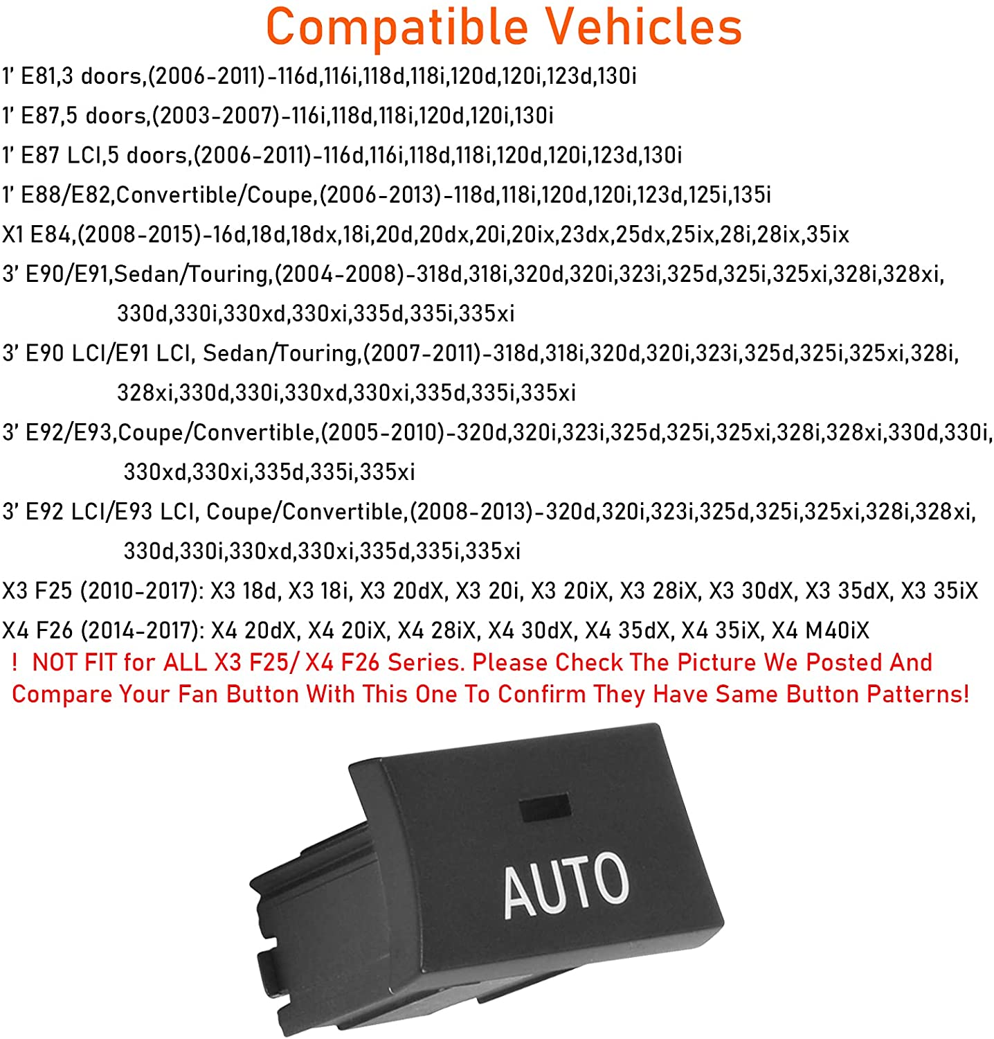 For BMW X5 X6 A/C Climate Control Button Covers | YDSSTORE