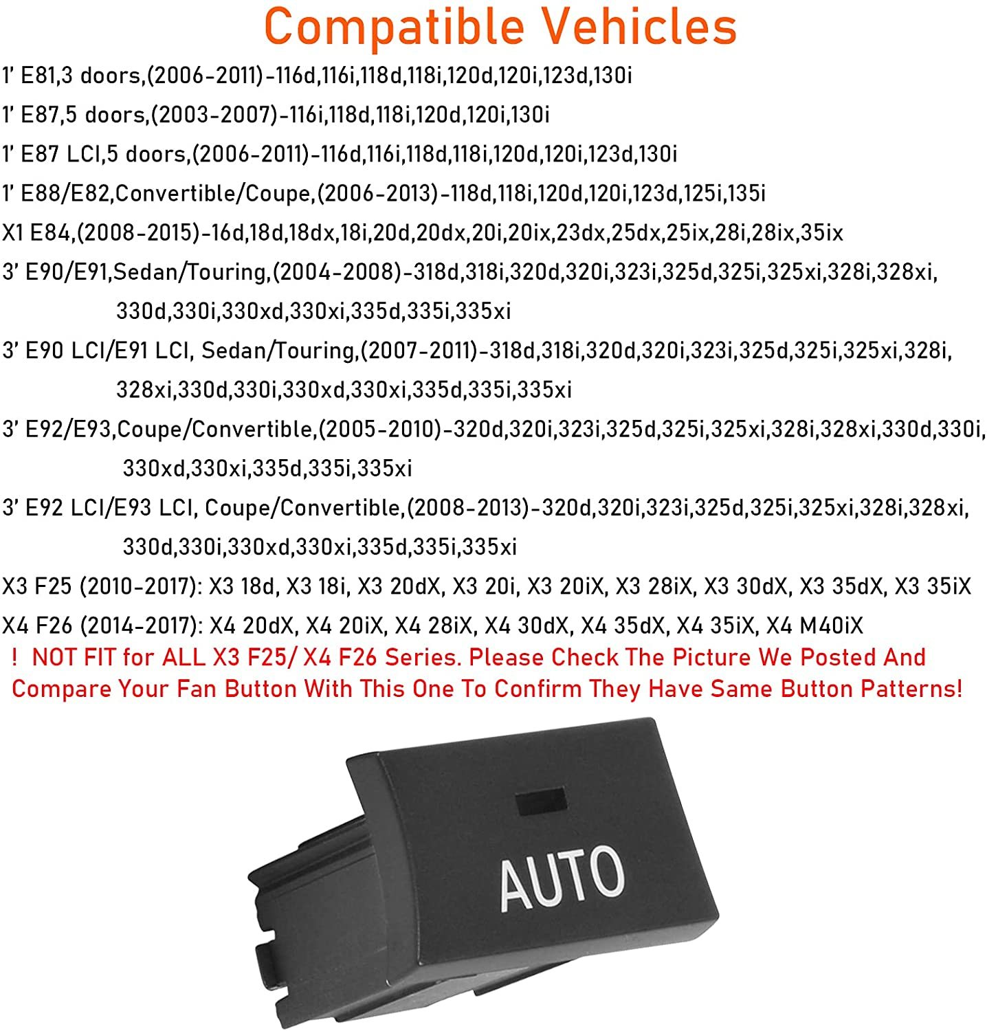 For BMW X5 X6 A/C Climate Control Button Covers | YDSSTORE