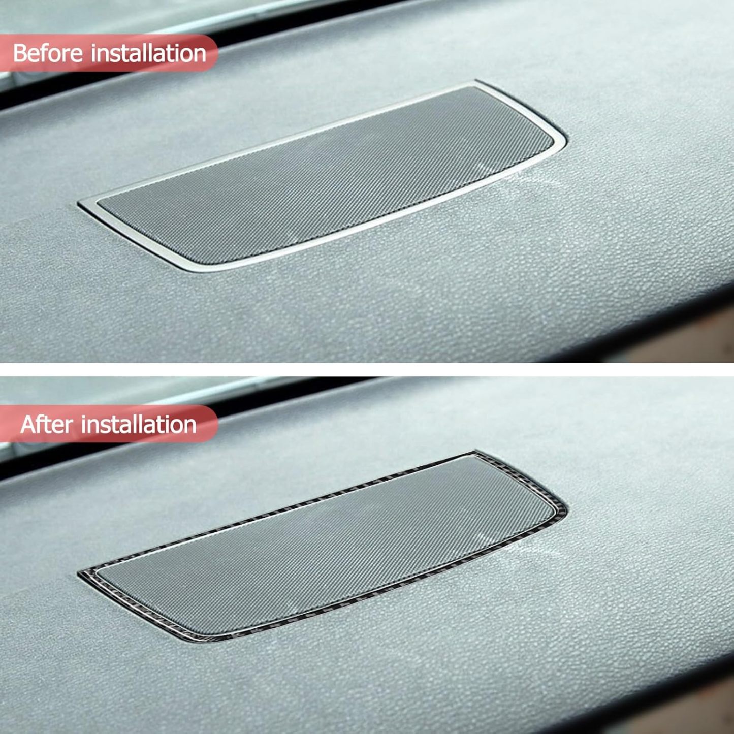 YDSSTORE Carbon Fiber Center Console Dashboard Horn Loudspeaker Frame Cover Trim for BMW X5 X6 E70 E71 (2008-2013) – 1pc Black | Premium Interior Auto Accessories-autoydsstore