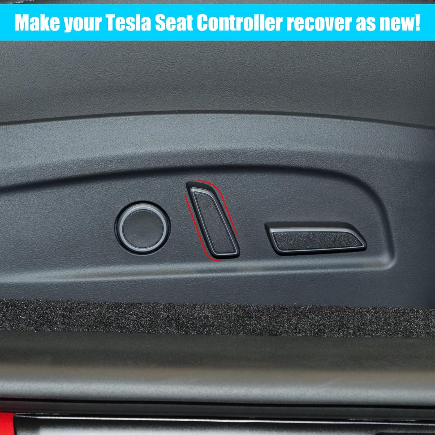 YDSSTORE Compatible with Tesla Model 3/Y Seat Adjuster Button 2021 2022 2023. Right Side Seat Back Froward Button Cover for Model 3 Model Y Seat Adjustement Button 1098843-01-E. Power Seat Switch Button-autoydsstore