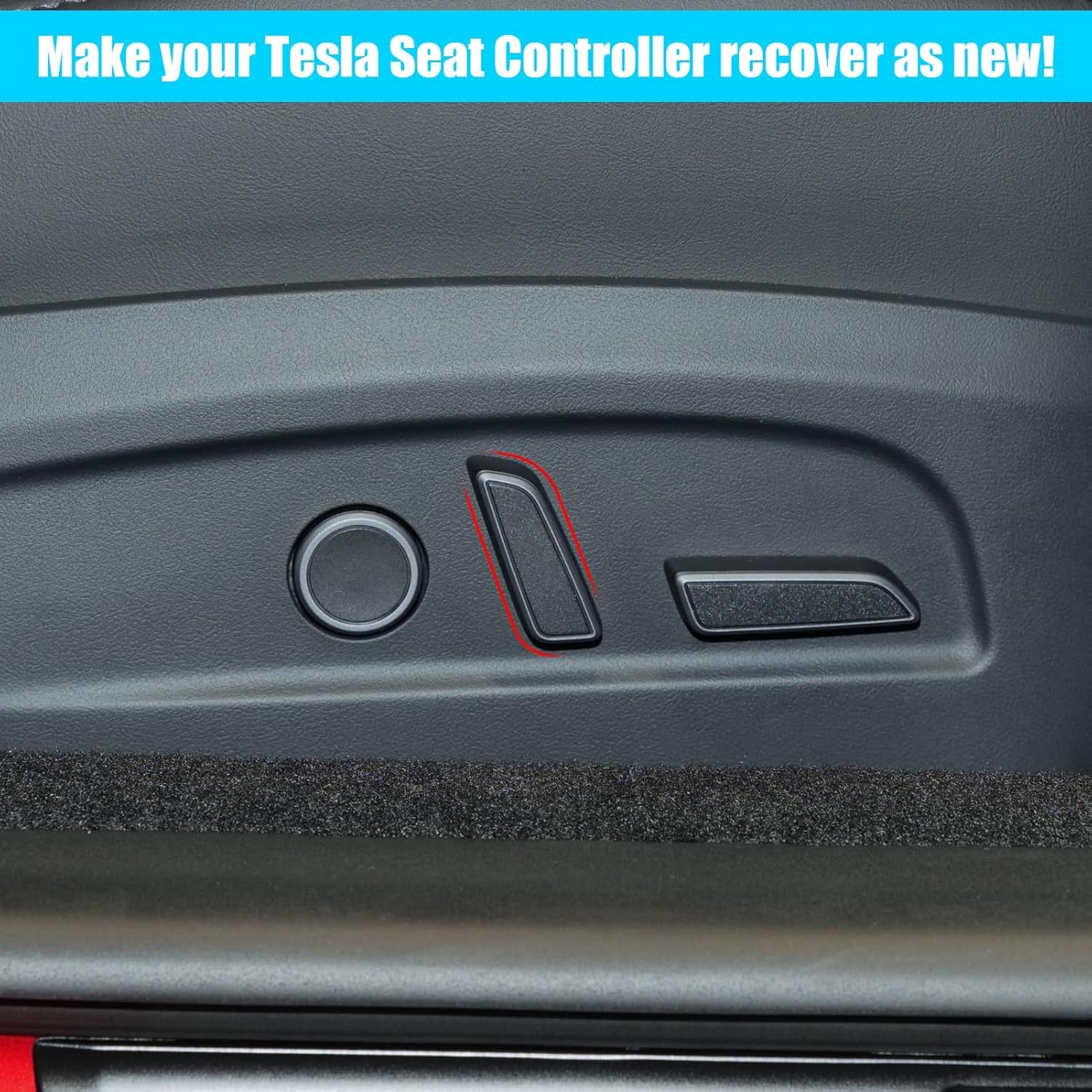 YDSSTORE Compatible with Tesla Model 3/Y Seat Adjuster Button 2021 2022 2023. Right Side Seat Back Froward Button Cover for Model 3 Model Y Seat Adjustement Button 1098843-01-E. Power Seat Switch Button-autoydsstore