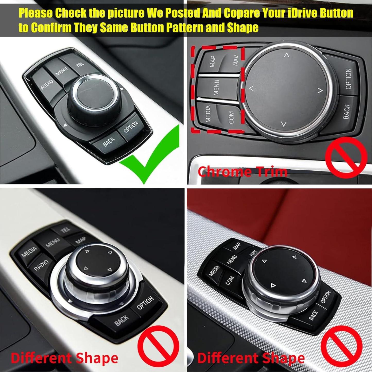 BMW iDrive Button Replacement Kit Multimedia Control Buttons for 1 Series F20 F21 2 Series F22 F23 3 Series F30 F31 F34 F80 4 Series F32 F33 F36 F82 X1 F48 X3 F25. X4 F26. X5 F15 X6 F16 (2012-2019)-autoydsstore