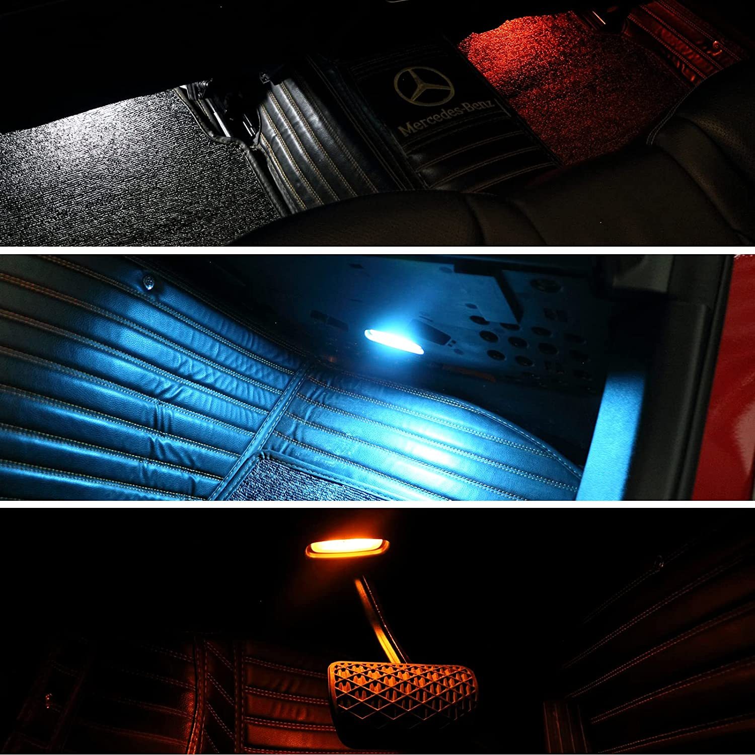 Upgraded For Mercedes Benz Ambient Footwell lighting