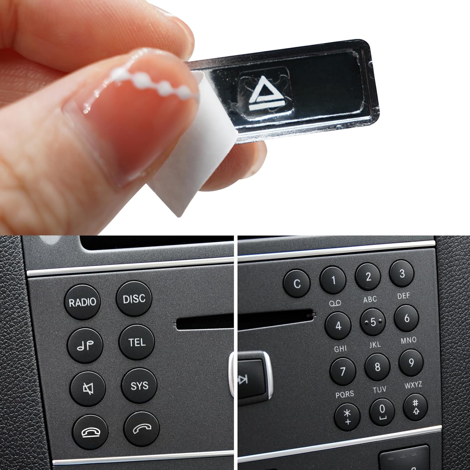 For Mercedes Benz C CLK Radio Button Cover Stickers | YDSSTORE