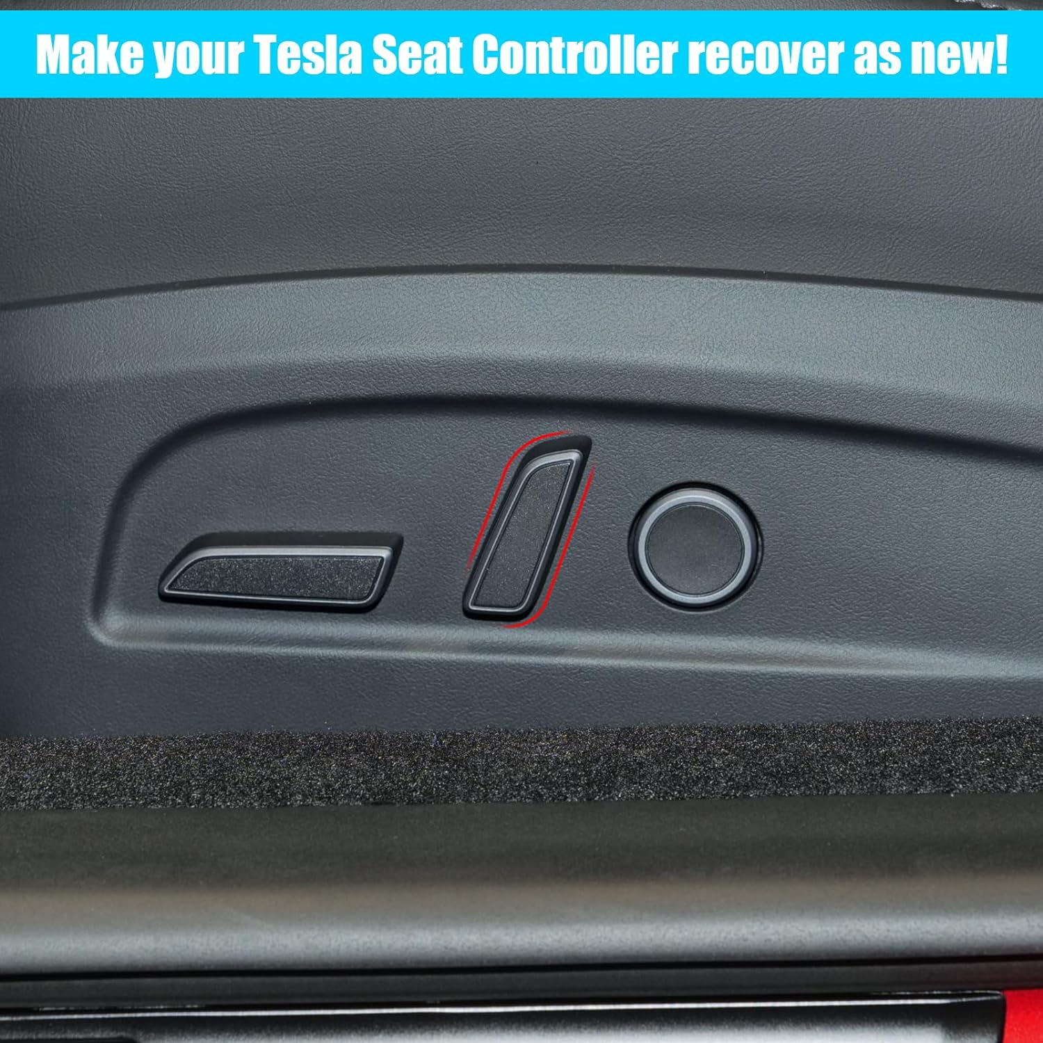 YDSSTORE Compatible with Tesla Model 3/Y Seat Adjustment Button 2021 2022 2023. Left Driver Side Backrest Adjust Button Cover for Model 3 Model Y Seat Adjust Button 1098841-01-E.Power Seat Switch Button-autoydsstore