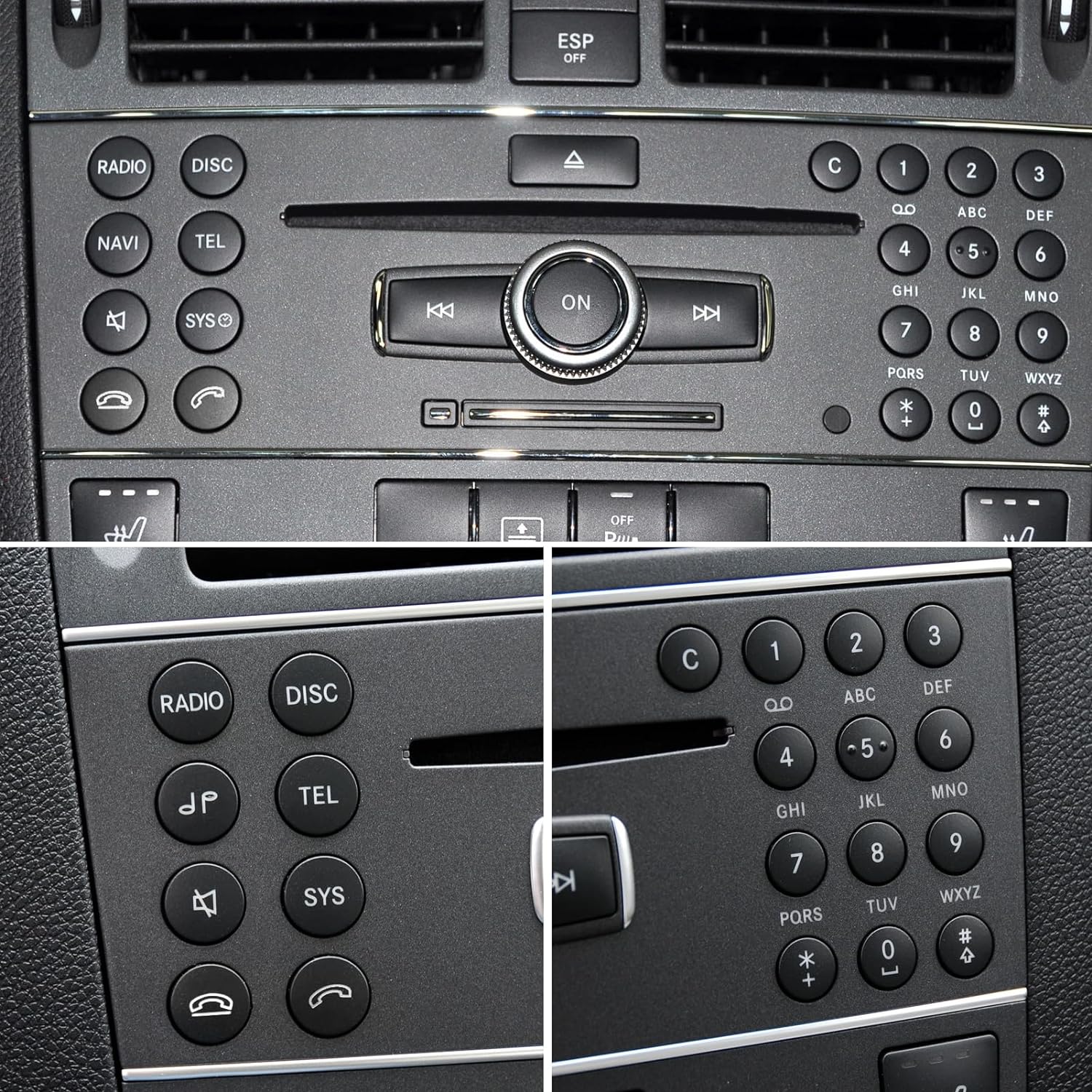 For Mercedes Benz C CLK Radio Button Cover Stickers | YDSSTORE