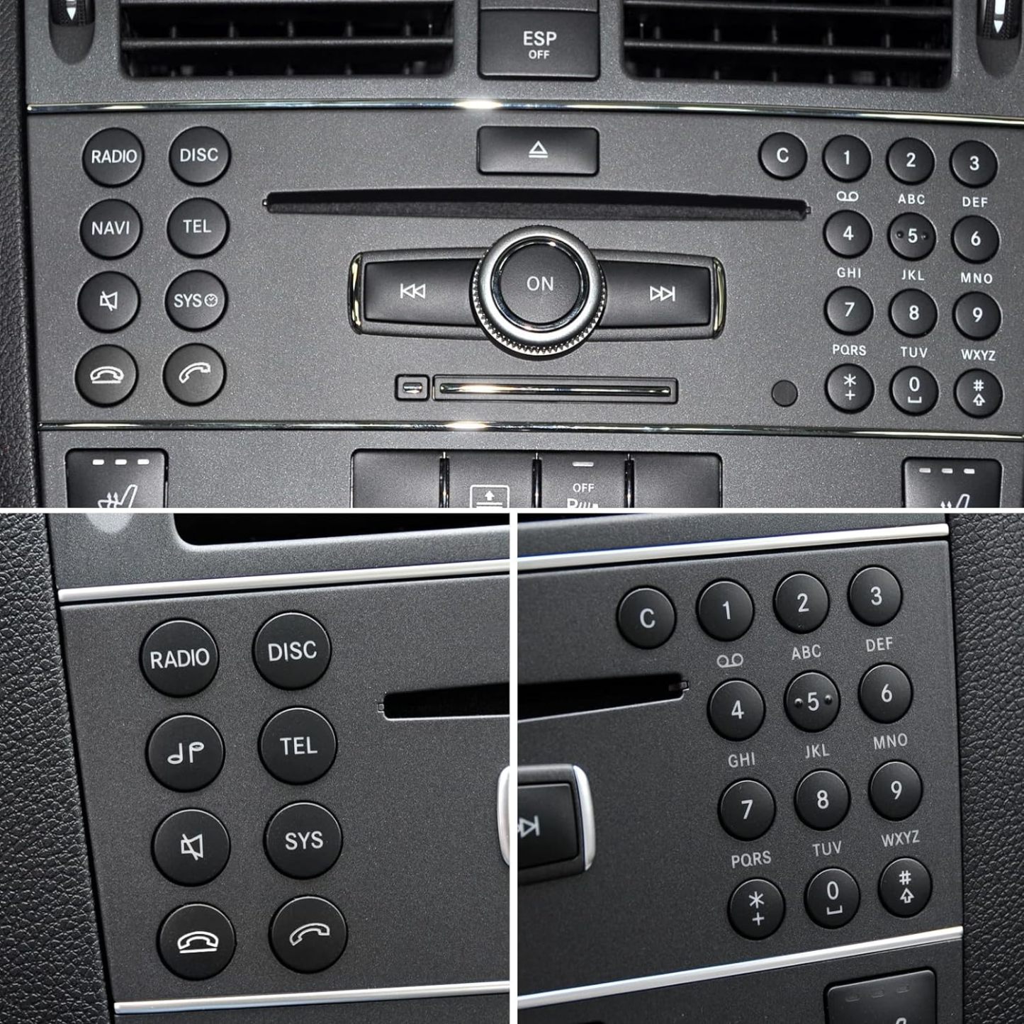 For Mercedes Benz C CLK Radio Button Cover Stickers | YDSSTORE