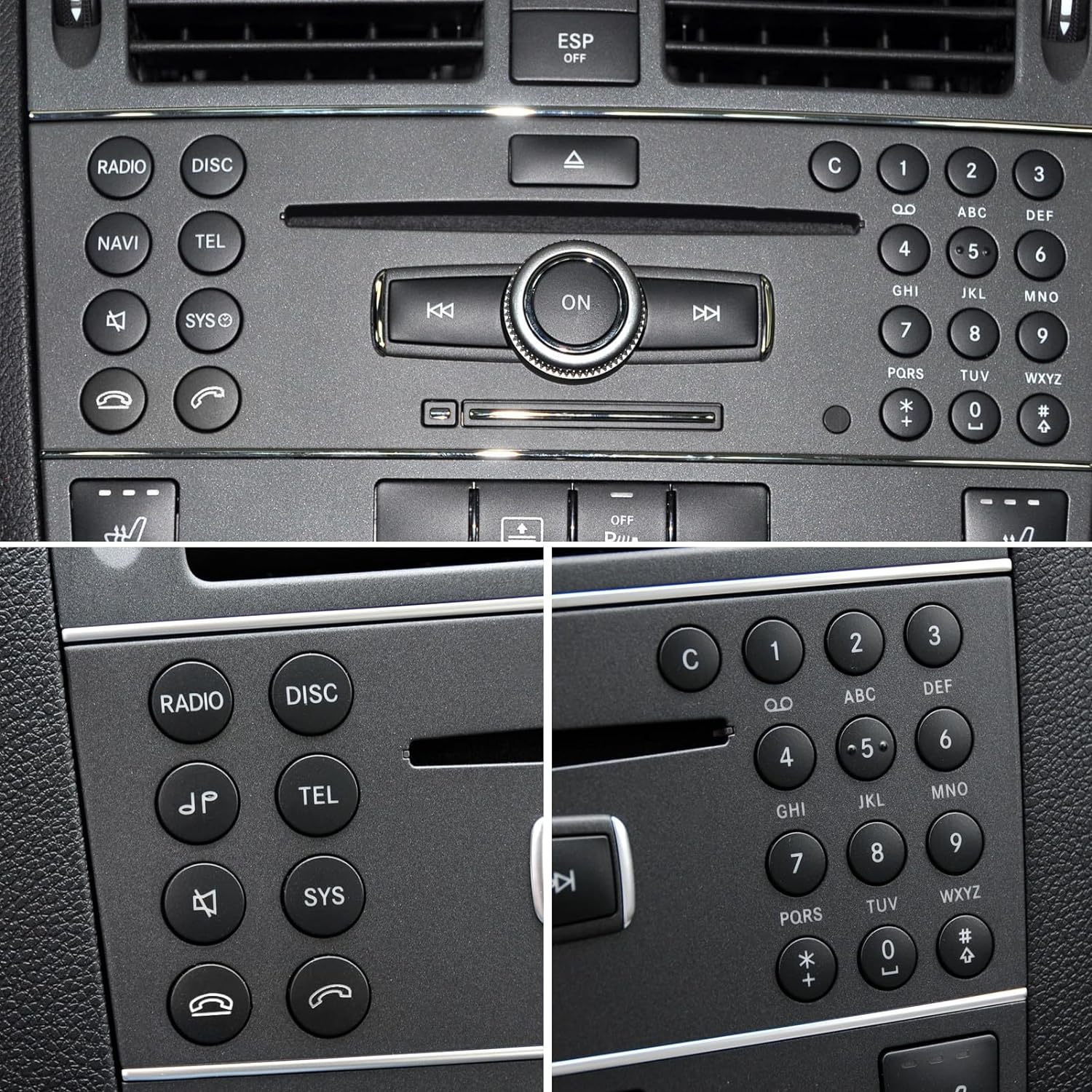 For Mercedes Benz C CLK Radio Button Cover Stickers | YDSSTORE