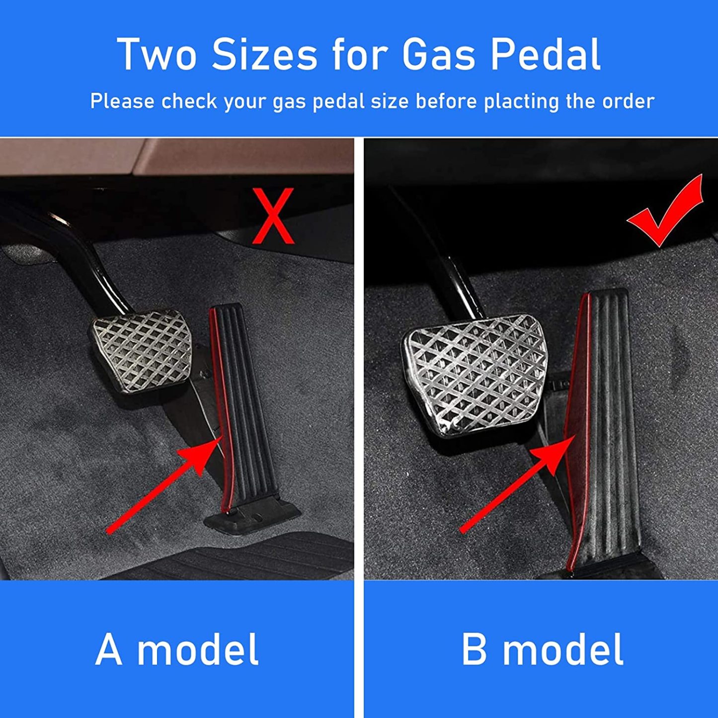 Upgraded For BMW Gas Pedal and Brake Pedal Covers - B Model Red | YDSSTORE