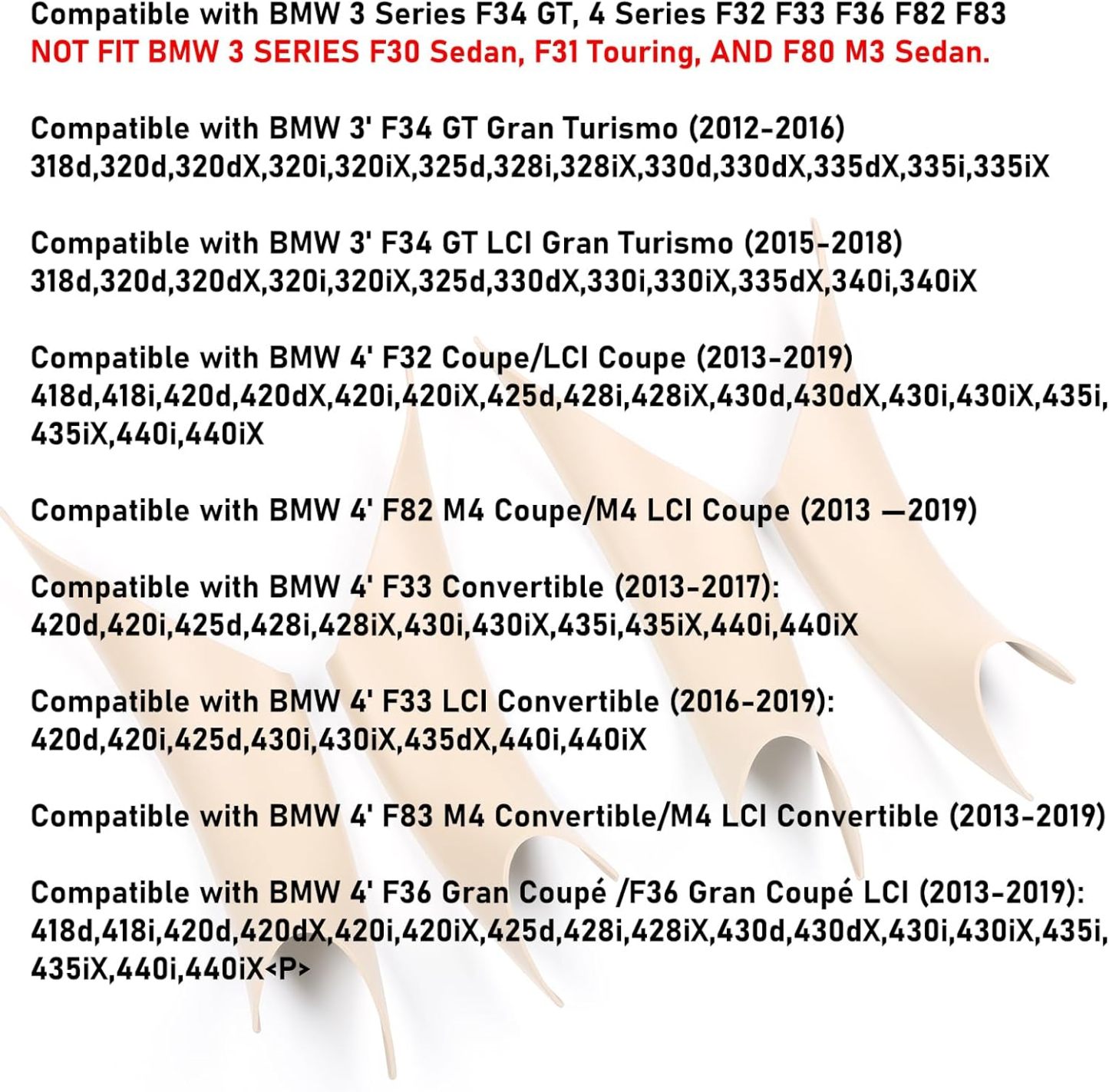 BMW Door Handle Covers (F34. F32. F33. F36. F82) - 4PCS Interior | YDSSTORE