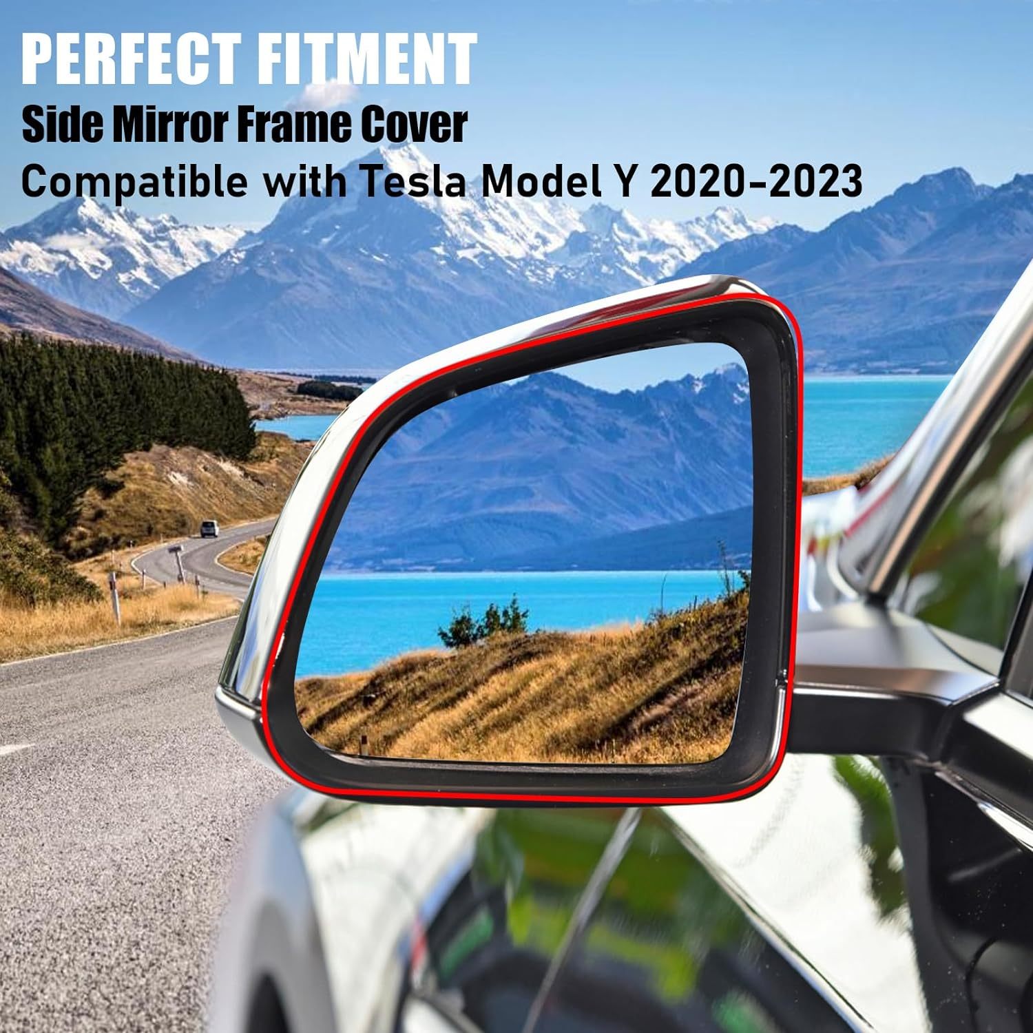 YDSSTORE Compatible with Tesla Model Y Side Mirror Cover Housing 2018 2019 2020 2021 2022 2023. Left Driver Side Rearview Mirror Frame. Door Wing Mirror Frame Cover for Tesla Model Y Accessories-autoydsstore