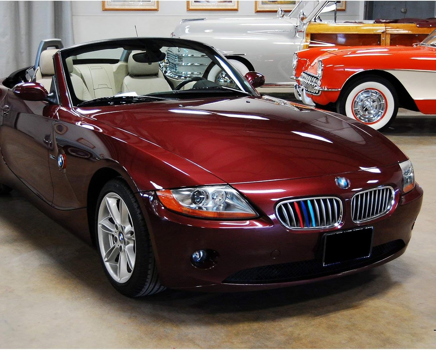 YDSSTORE M-Colored Tri Grille Insert Trim Strips for BMW E85 & E86 Z4 (2002-2008) | Compatible with 9-Beam Front Kidney Grilles | Easy Clip-on Installation-autoydsstore