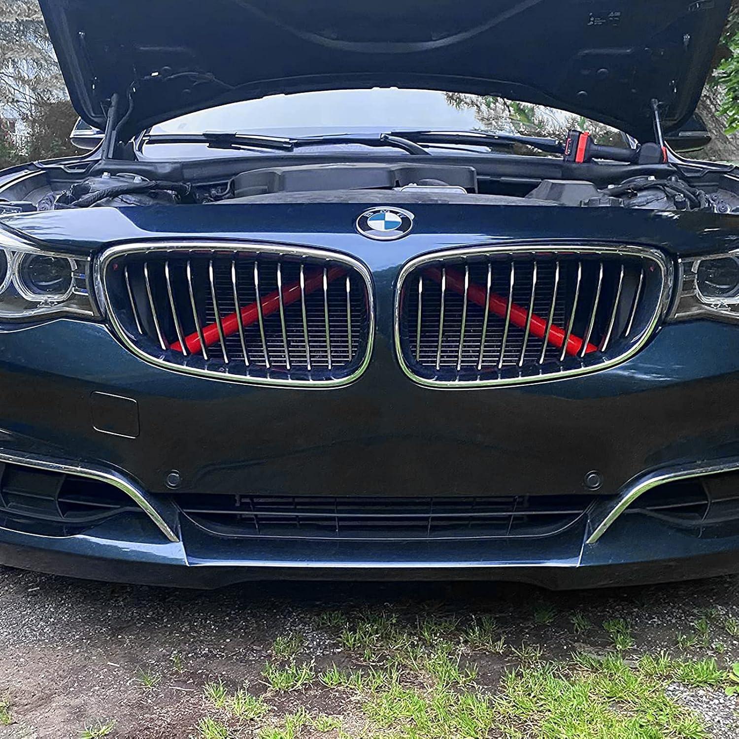 Compatible with BMW Grille Inserts Trims & V Brace Wrap Covers | Red Grill Stripes for 1. 2. 3. 4. 5. 6. 7 Series (F20. F22. F30. F32. G30. G32. G11. G12)-autoydsstore