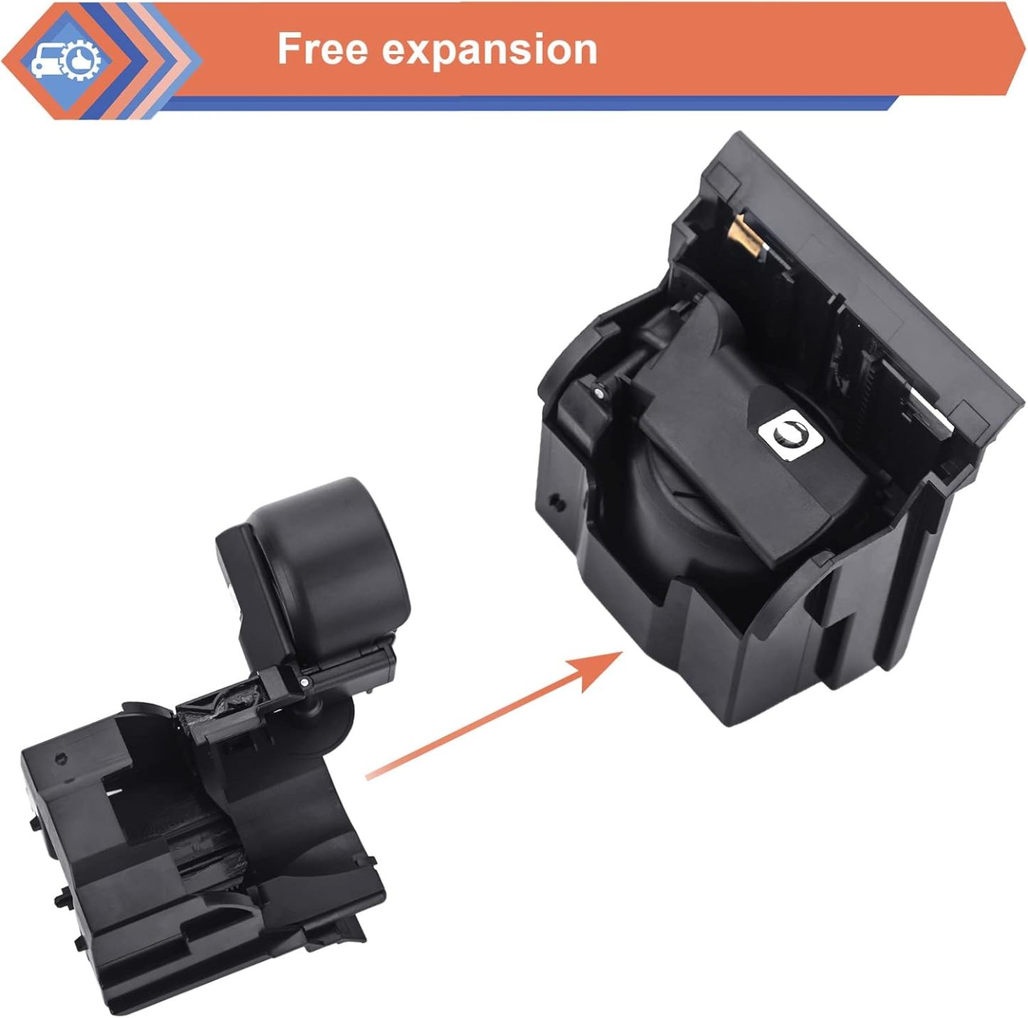 Center Console Cup Holder.Cup Holder Extender Compatible with Mercedes-Benz Cars W220 S350 S430 S500 S600 S65 AMG 2003-2006.Replaces #2206800014 A2206800014 220-680000000-0000000-14 