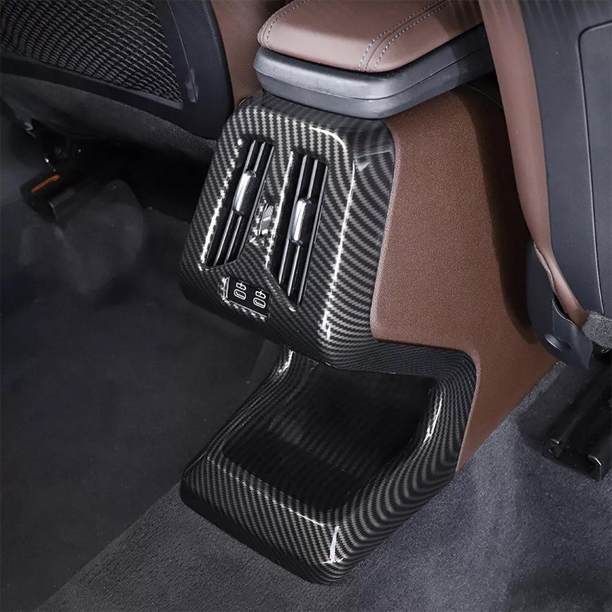 ABS Carbon Fiber  Rear Air Vent Anti-Kick Cover Trim for BMW X1 U11 2023-2024-autoydsstore